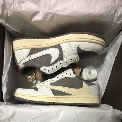 Travis Scott × Nike Air Jordan 1 Low OG SP "Reverse Mocha/Sail and Ridgerock"