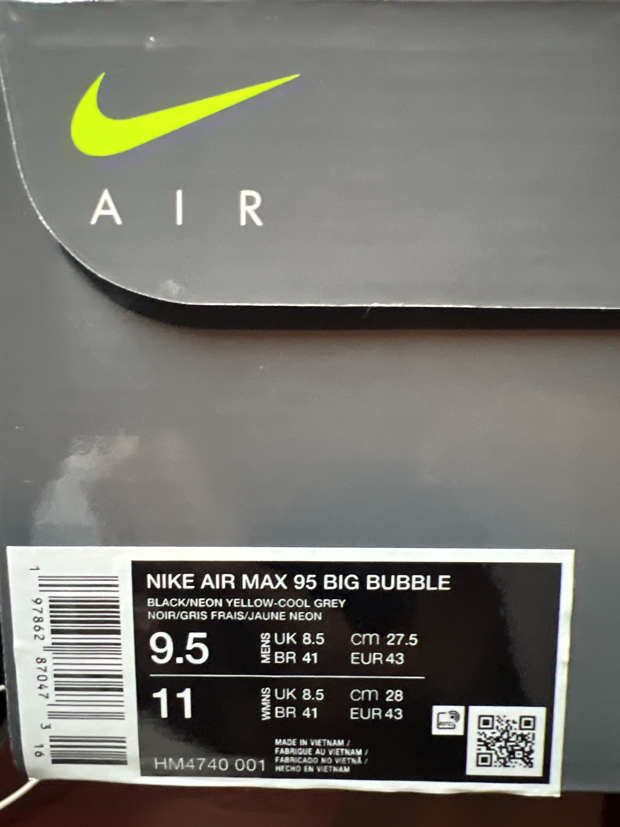 Nike Air Max 95 OG Big Bubble "Neon Yellow" (2025/2026)