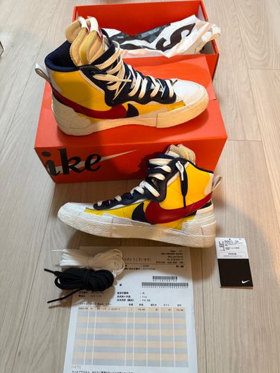 sacai × Nike Blazer Mid "Varsity Maize/Varsity Red"