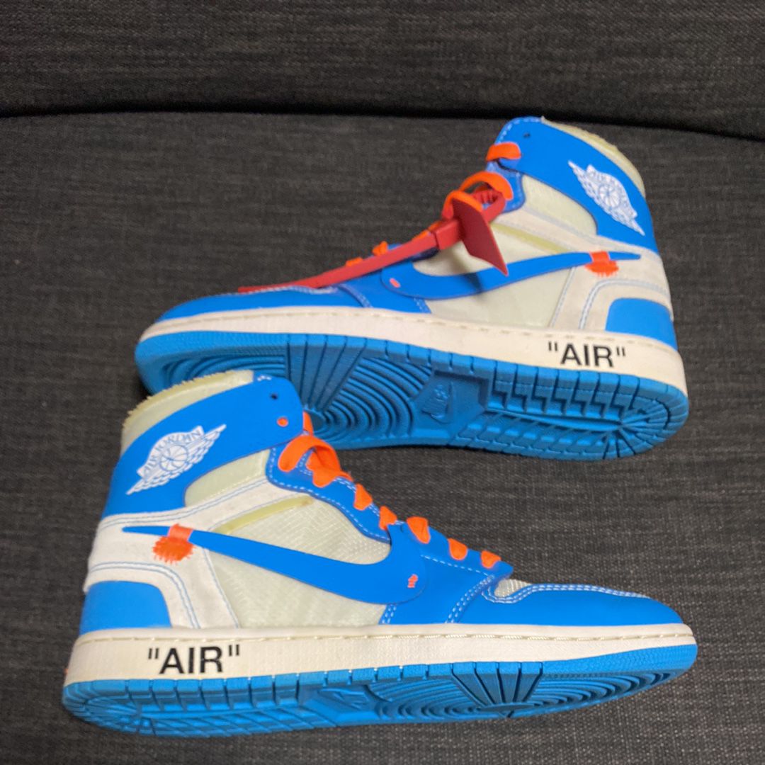 Off-White × Nike Air Jordan 1 High UNC "White/Dark Powder Blue"