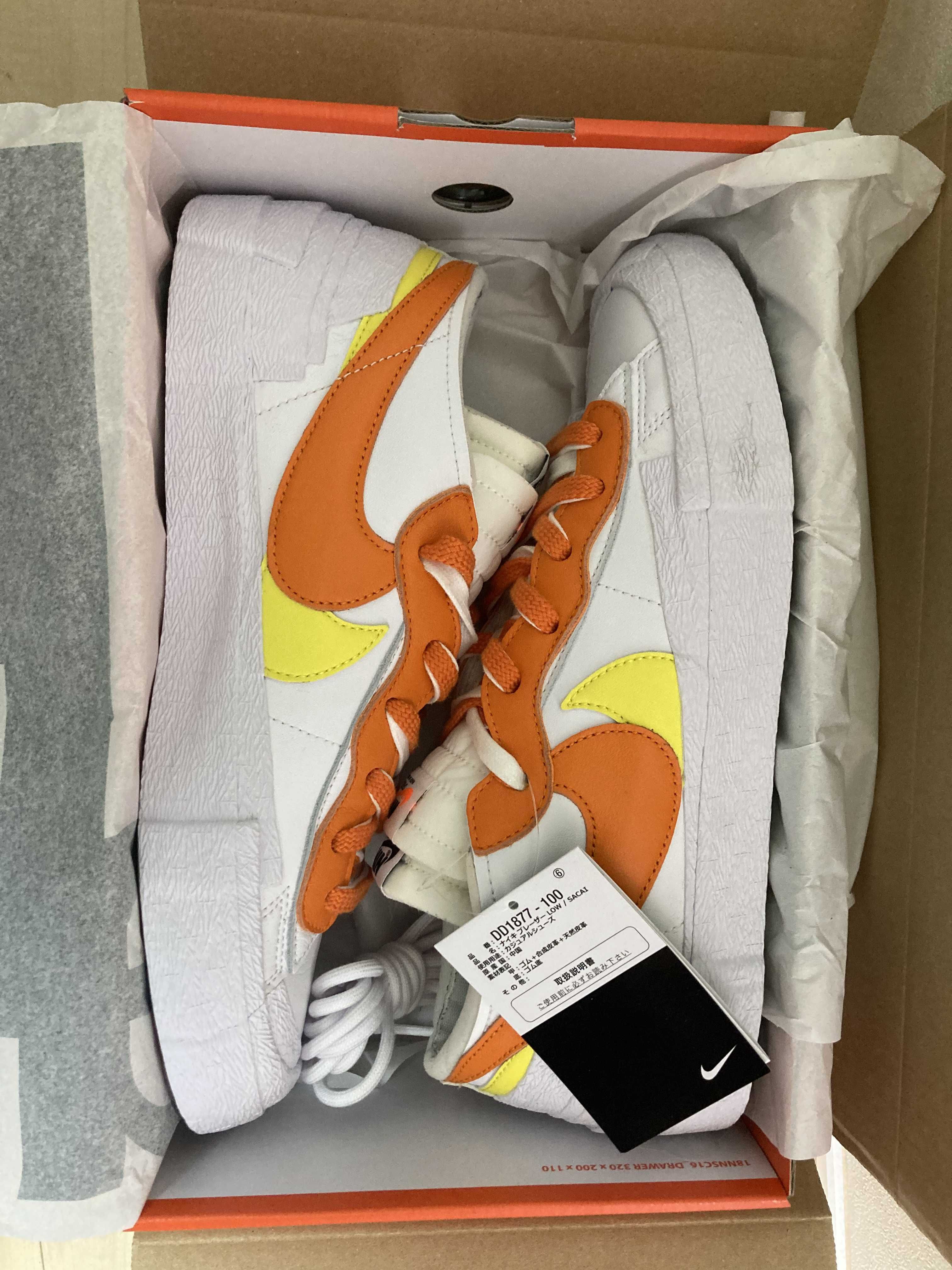 SACAI × NIKE BLAZER LOW "MAGMA ORANGE"
