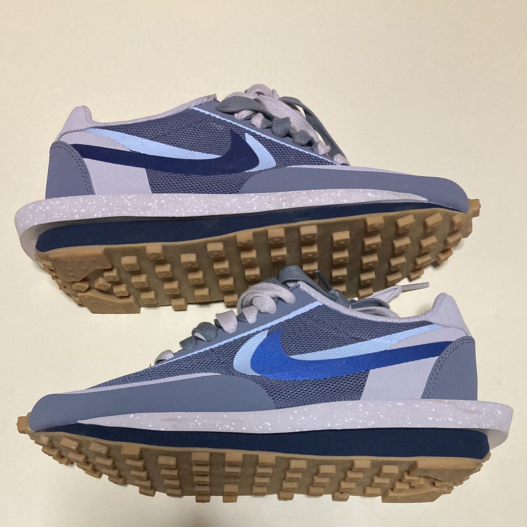 CLOT × Sacai × Nike LD Waffle "Grey Obsidian/Cool Grey"