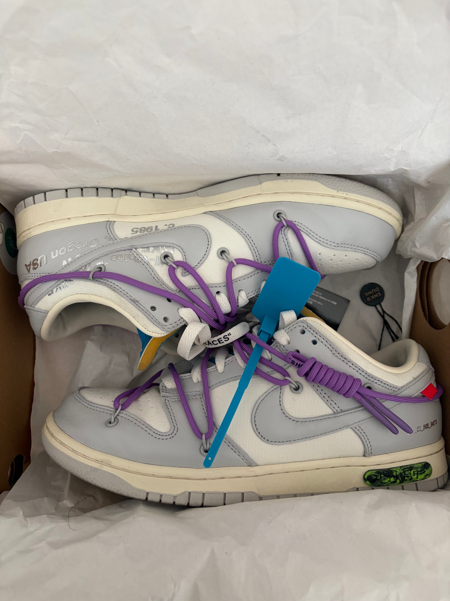 Off-White × Nike Dunk Low "Sail/Neutral Gray"