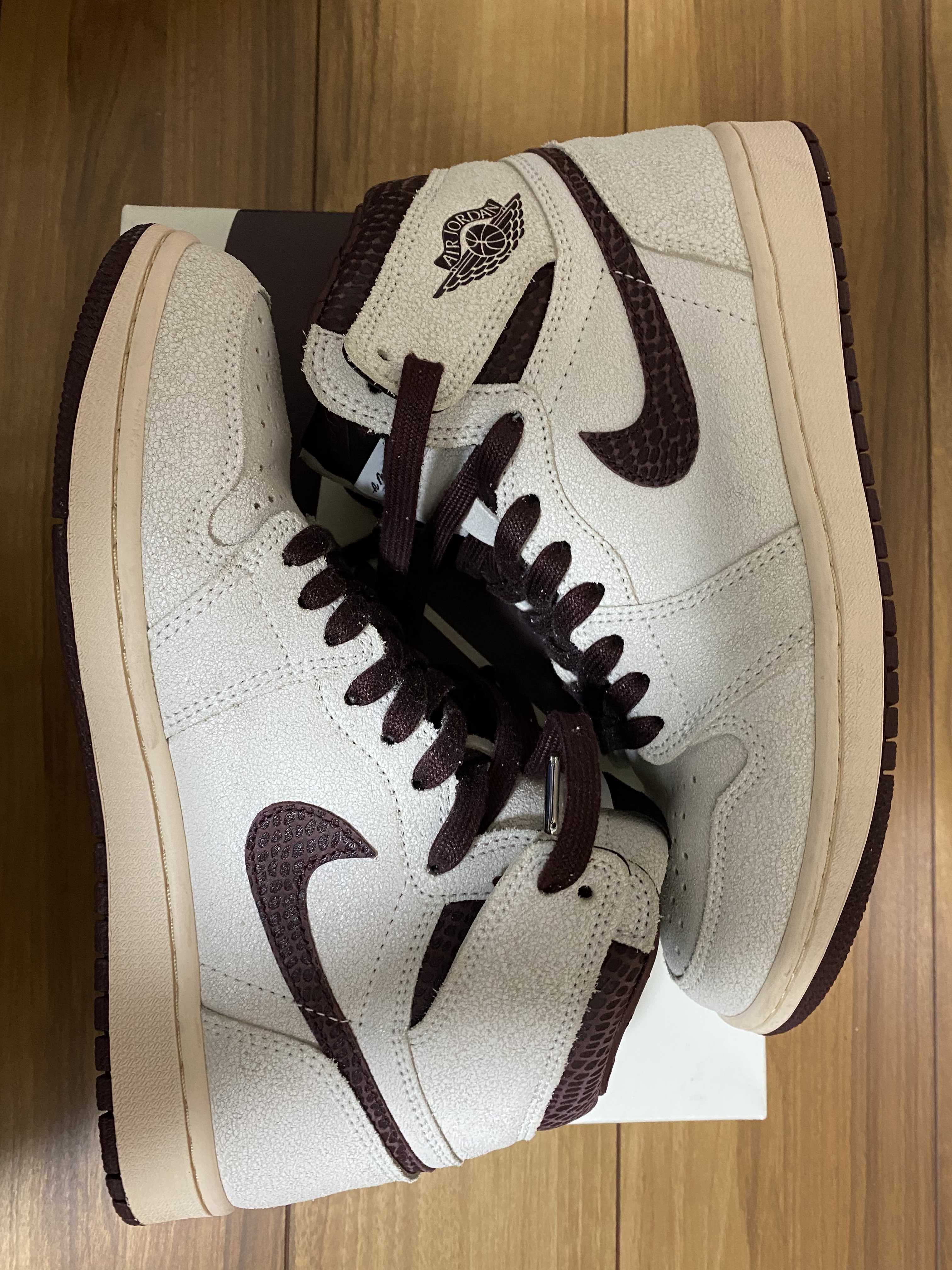 A Ma Maniere × Nike Air Jordan 1 Retro High OG "Sail and Burgundy"