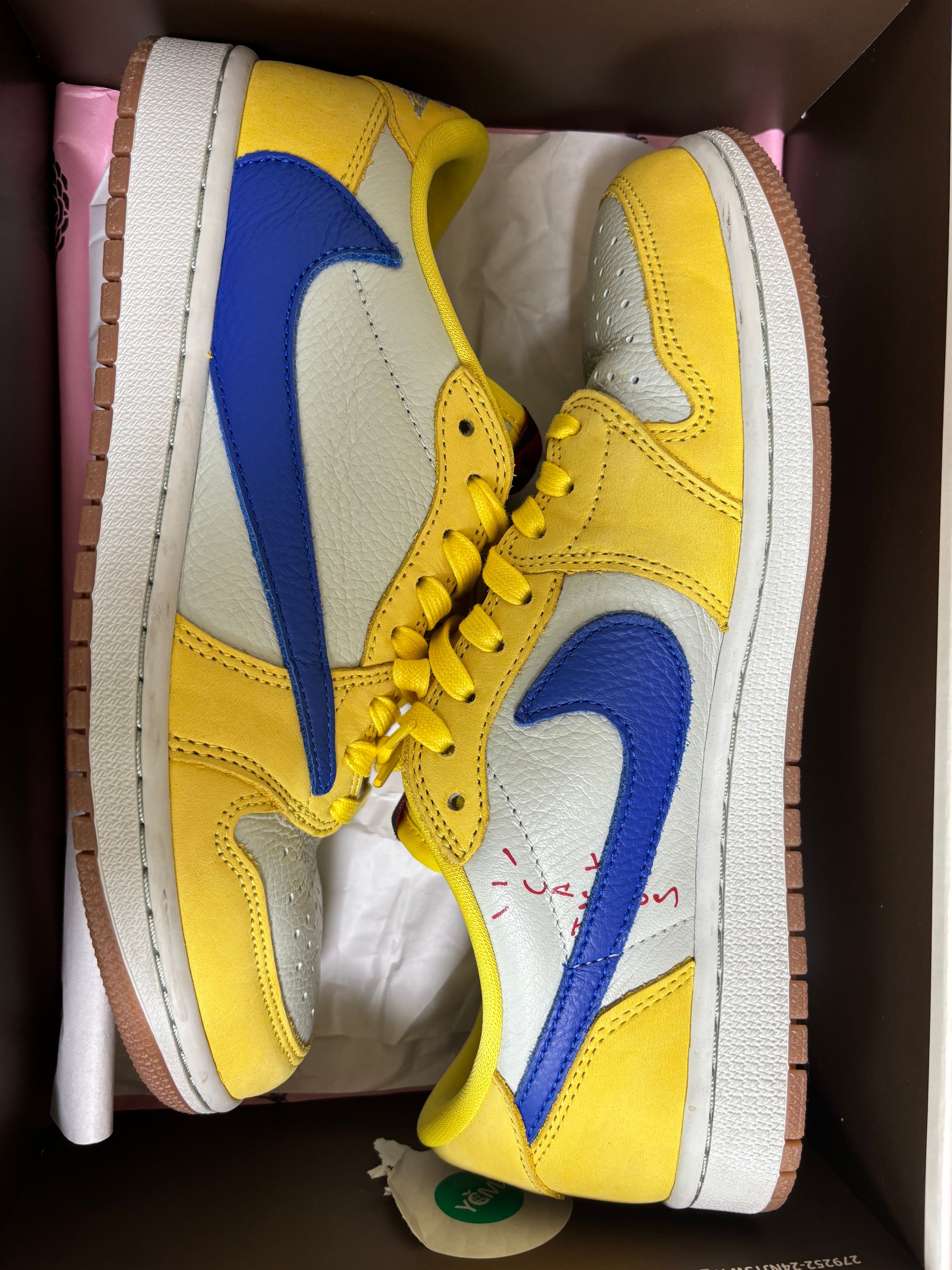 Travis Scott × Nike Women's Air Jordan 1 Retro Low OG "Canary"