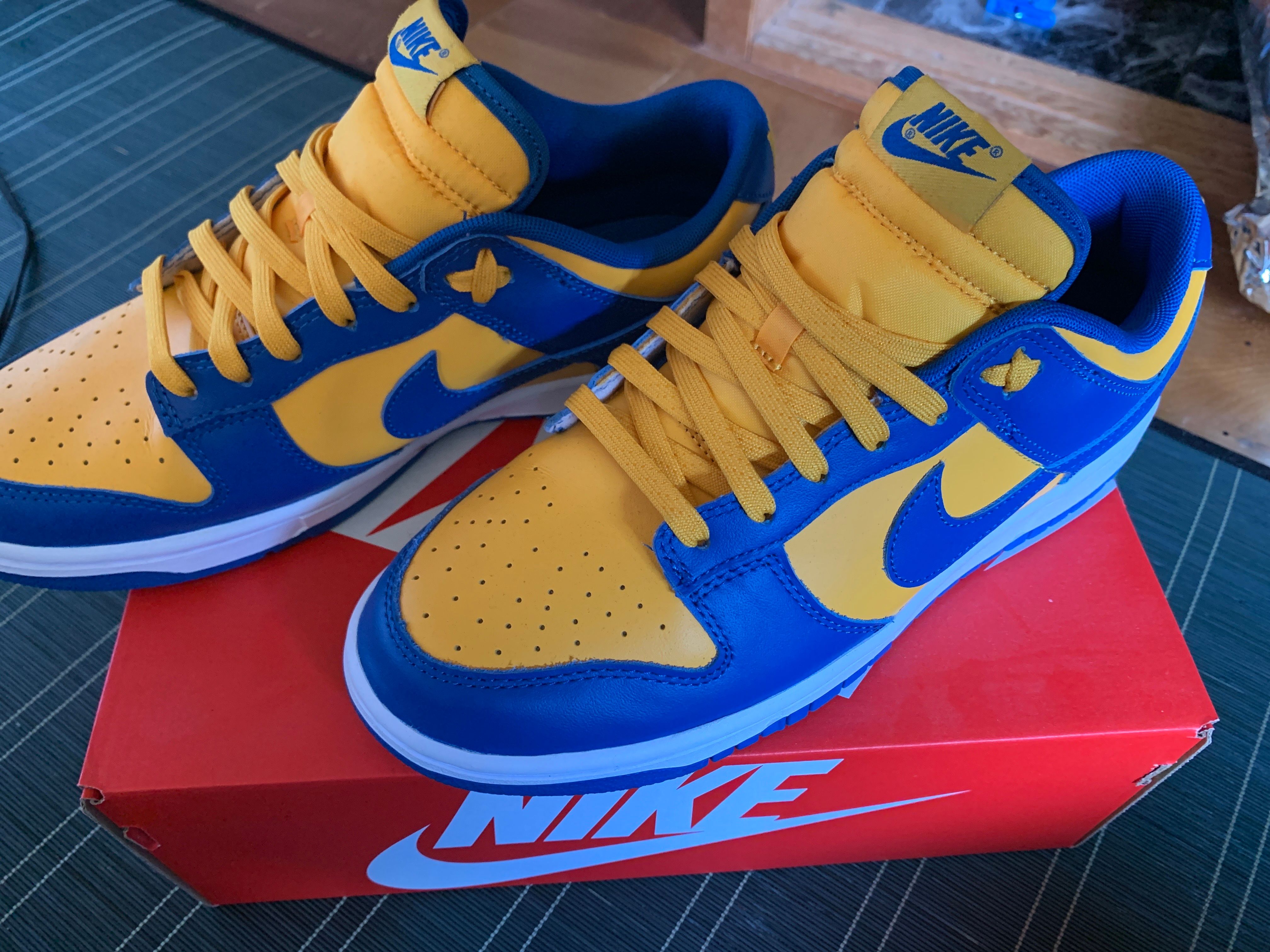 Nike Dunk Low "Blue Jay and University Gold"