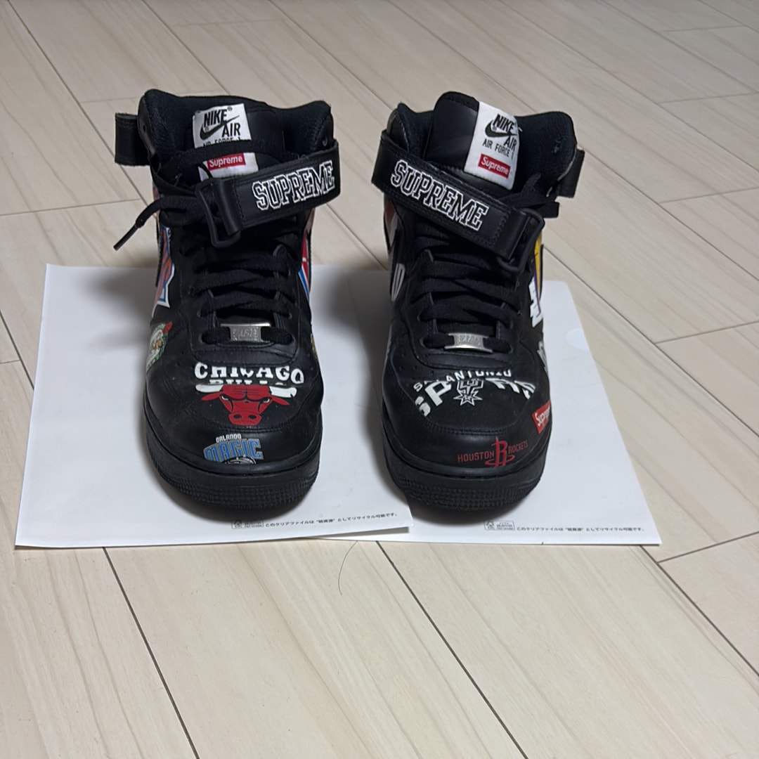 Supreme × NBA × Nike Air Force 1 Mid '07 "Black"