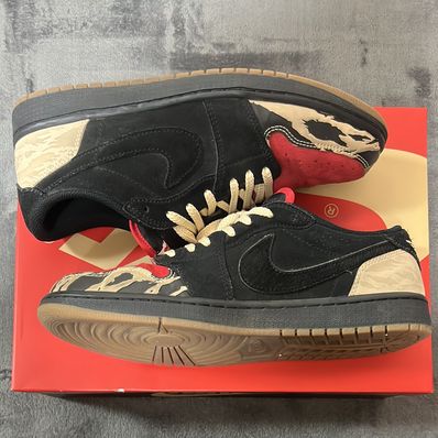 Sole Fly × Nike Air Jordan 1 Low "Black and Sport Red"