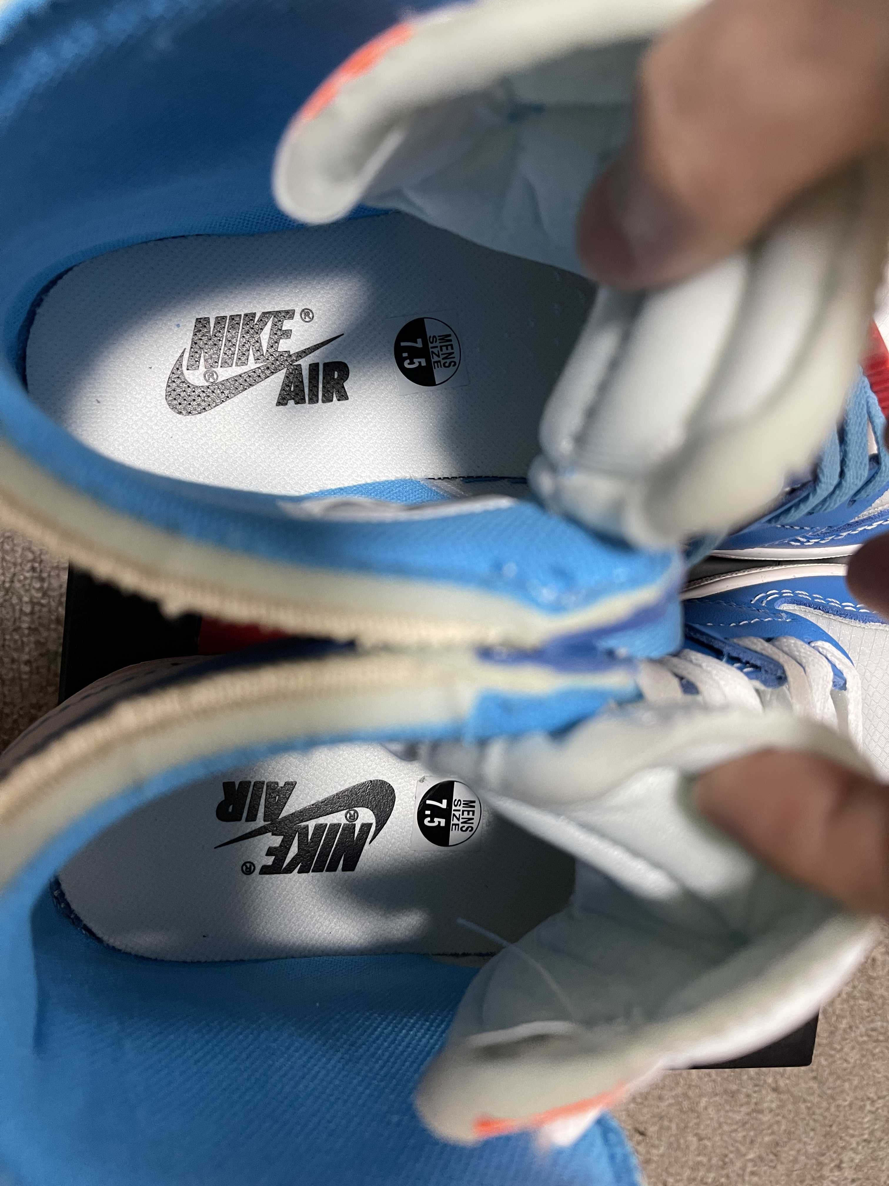 Off-White × Nike Air Jordan 1 High UNC "White/Dark Powder Blue"