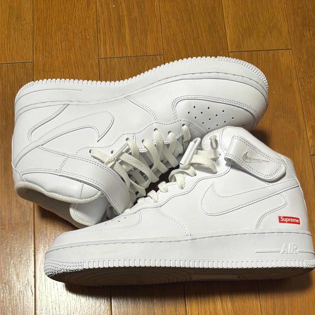 Supreme × Nike Air Force 1 Mid "White" FW24