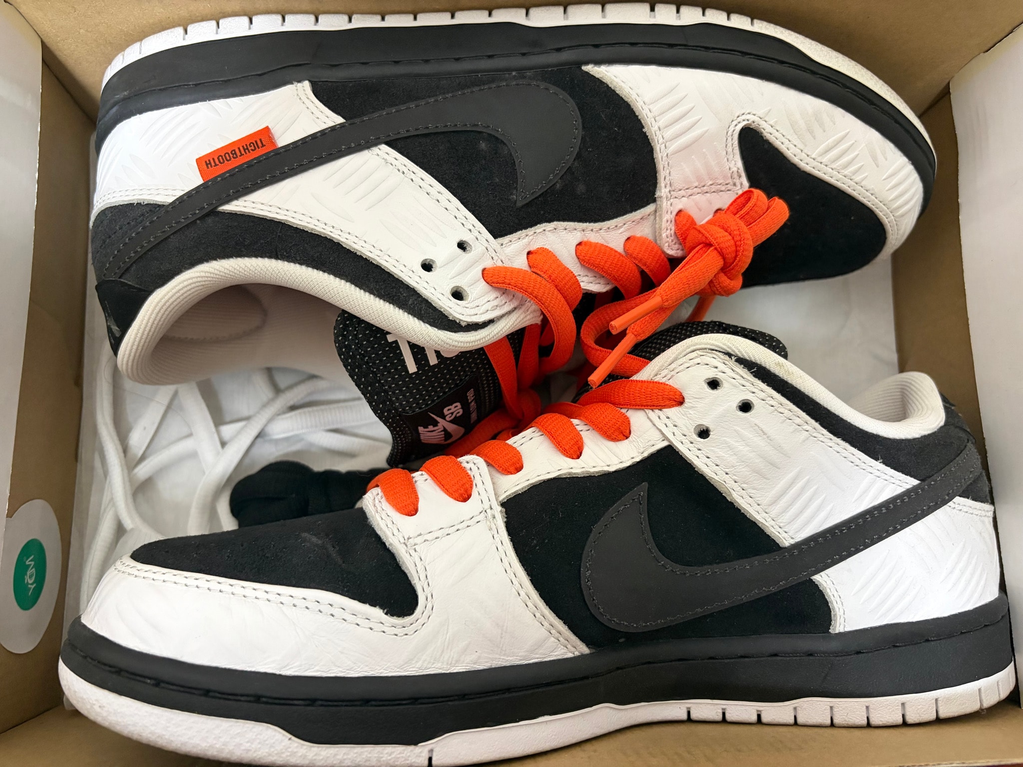 TIGHTBOOTH × Nike SB Dunk Low Pro QS "Black and White"