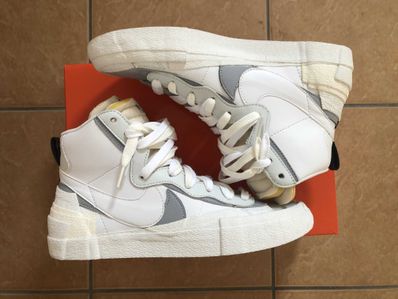 sacai × NIKE BLAZER MID "WHITE/WOLF GREY"