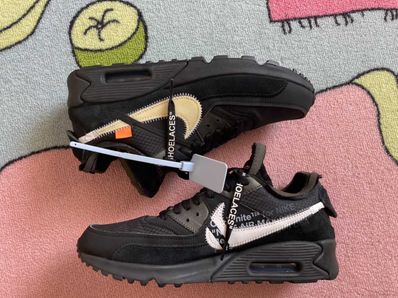 Off-White × Nike Air Max 90 "Black/Black-Cone-White"