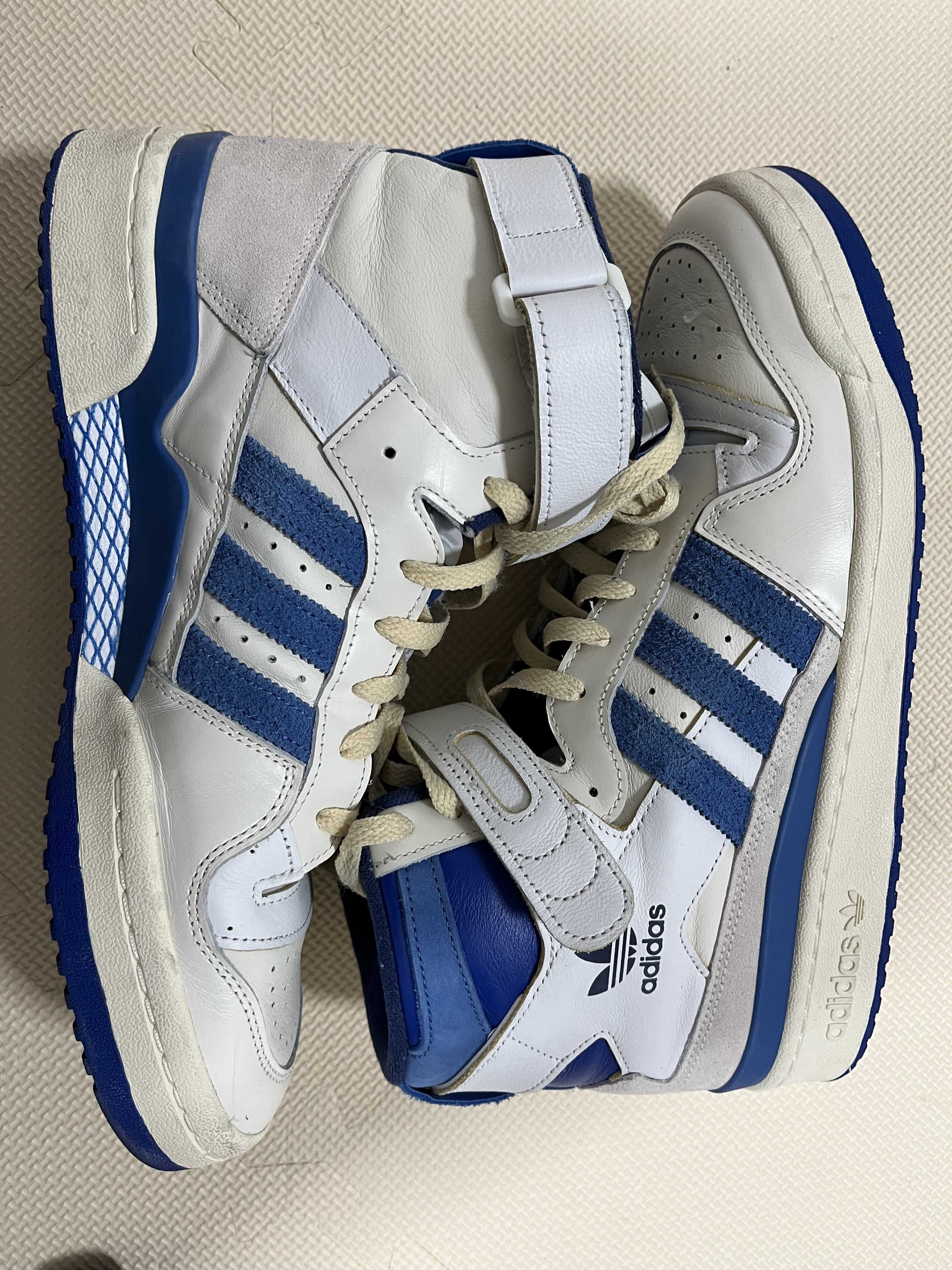 adidas Forum 84 High Blue Thread "Off White-Bright Blue/Footwear White"