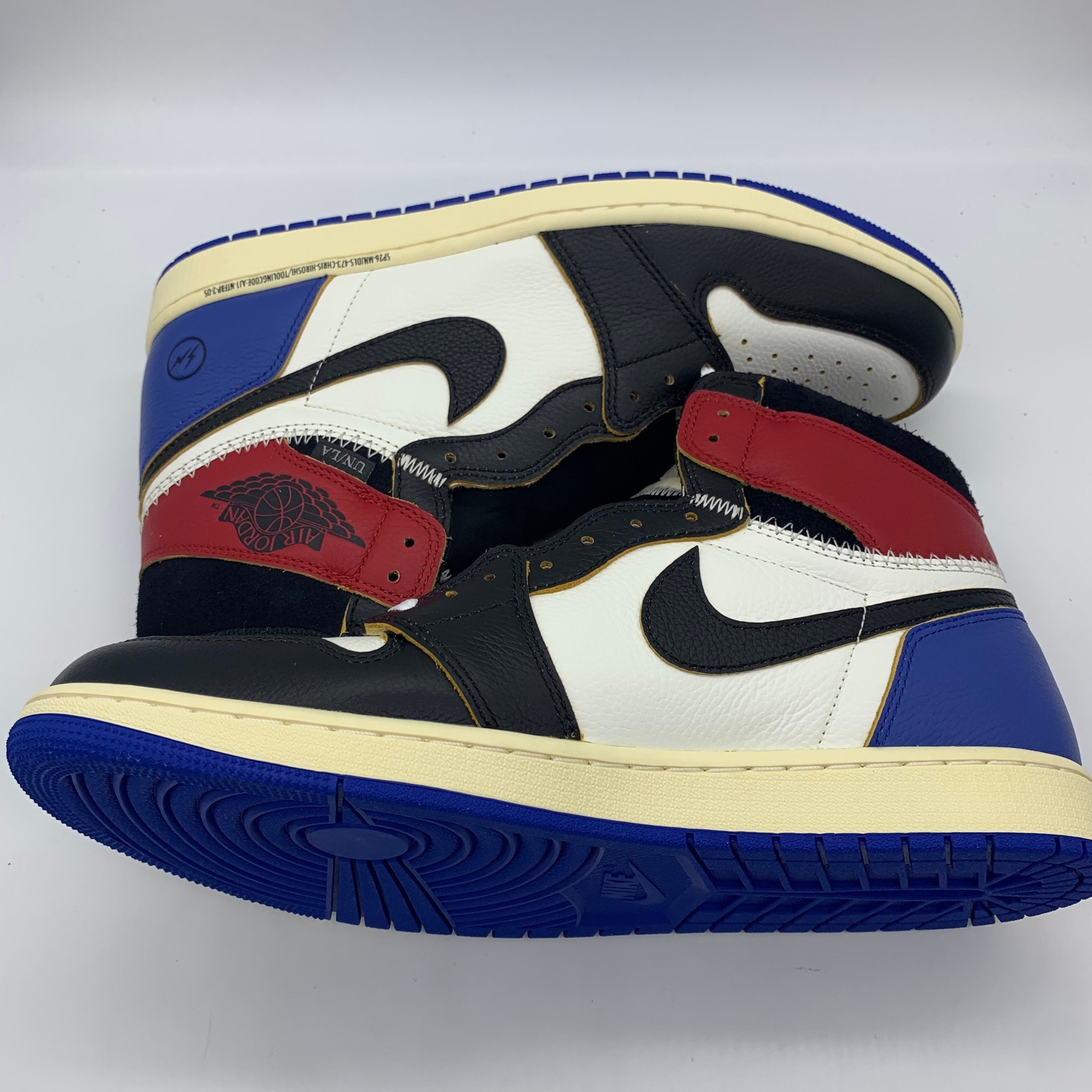 fragment design × UNION × Nike Air Jordan 1 High OG "Black/Varsity Red"