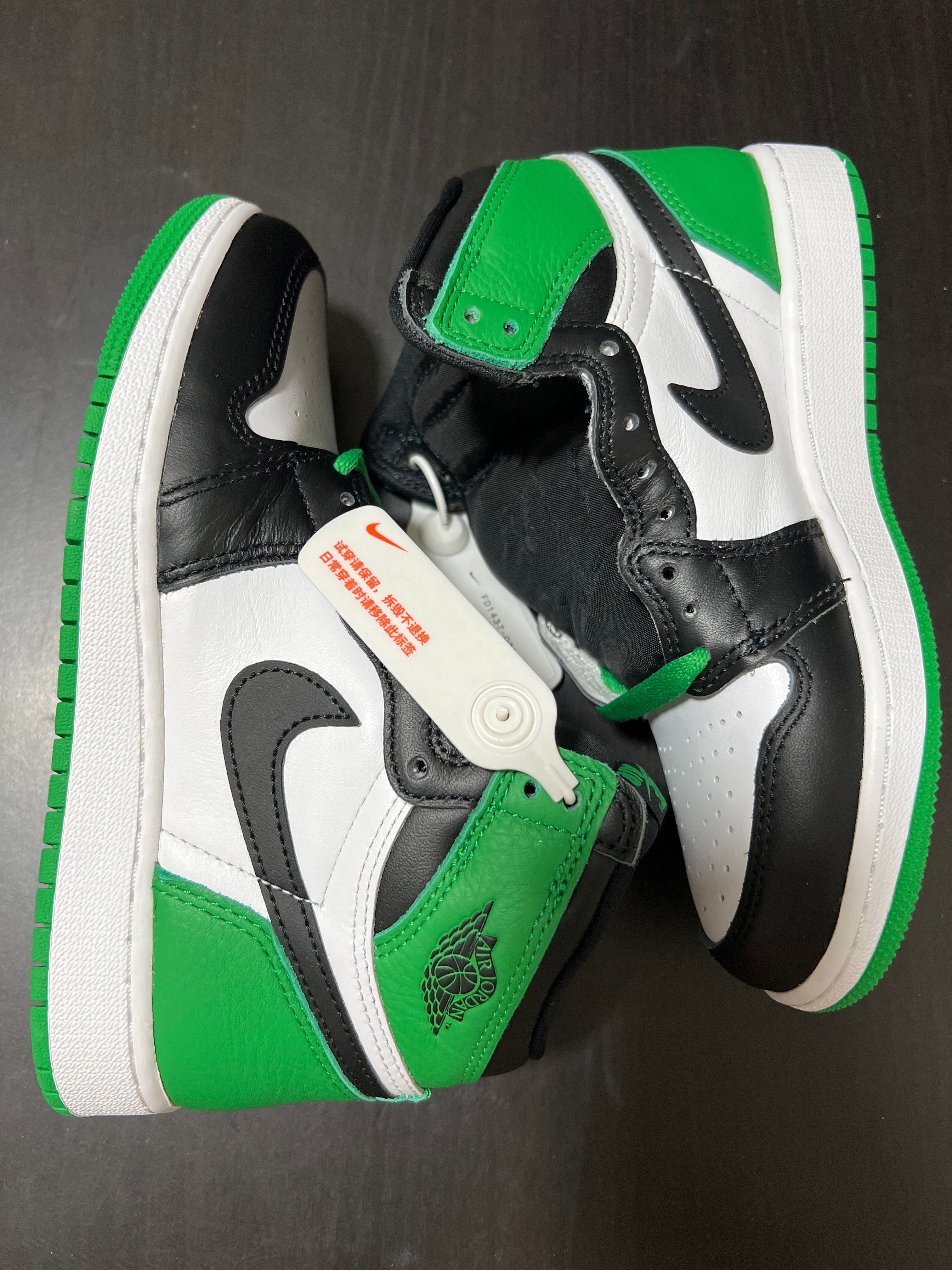 Nike GS Air Jordan 1 Retro High OG "Celtics/Black and Lucky Green" (2023)