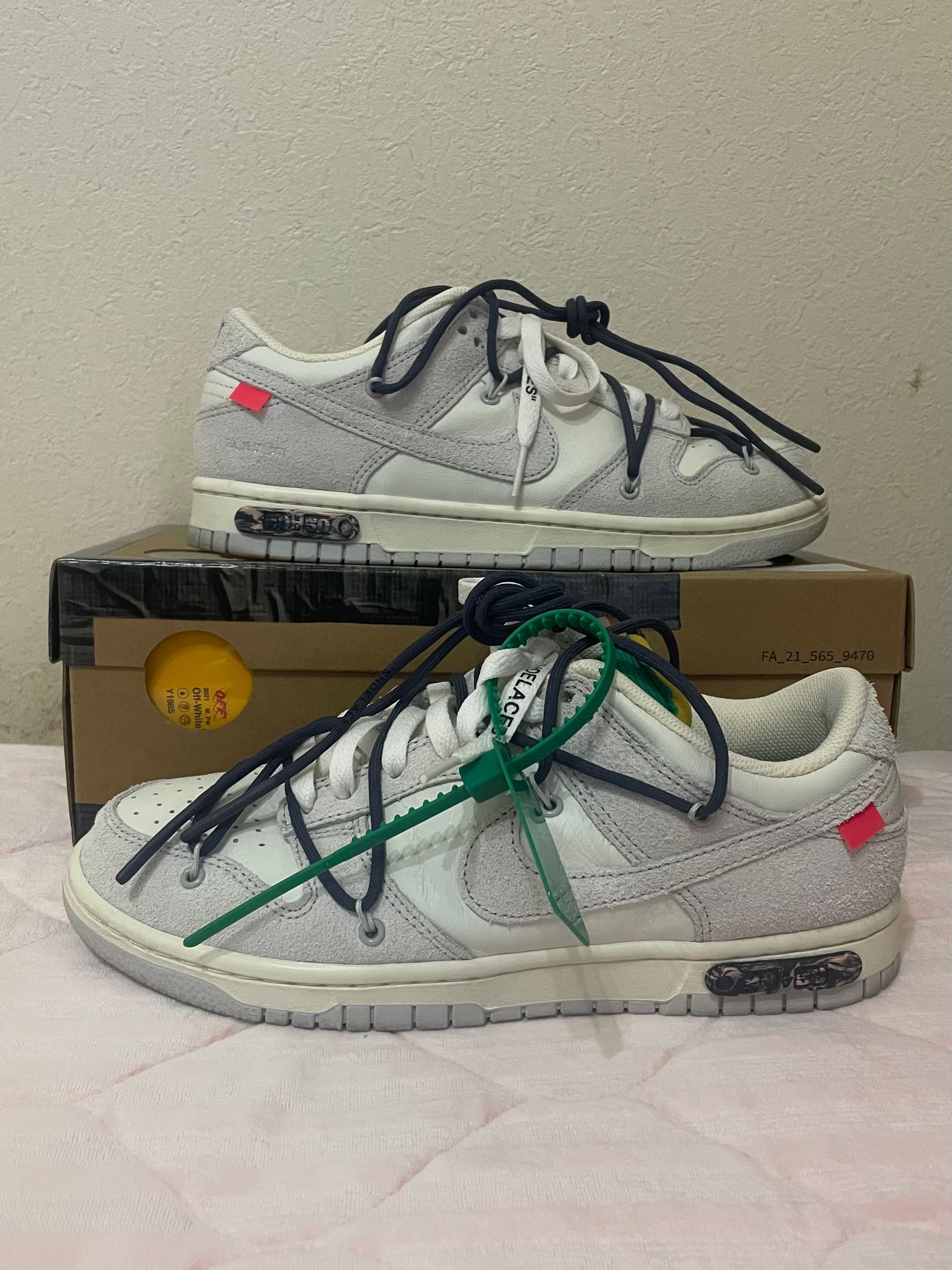 Off-White × Nike Dunk Low "Sail/Neutral Grey/Gridiron"