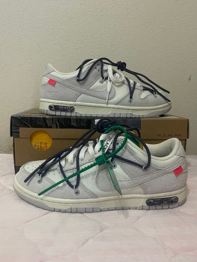 Off-White × Nike Dunk Low "Sail/Neutral Grey/Gridiron"