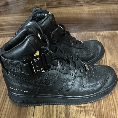1017 ALYX 9SM × Nike Air Force 1 High "Black/White/Metallic Gold" (2020)