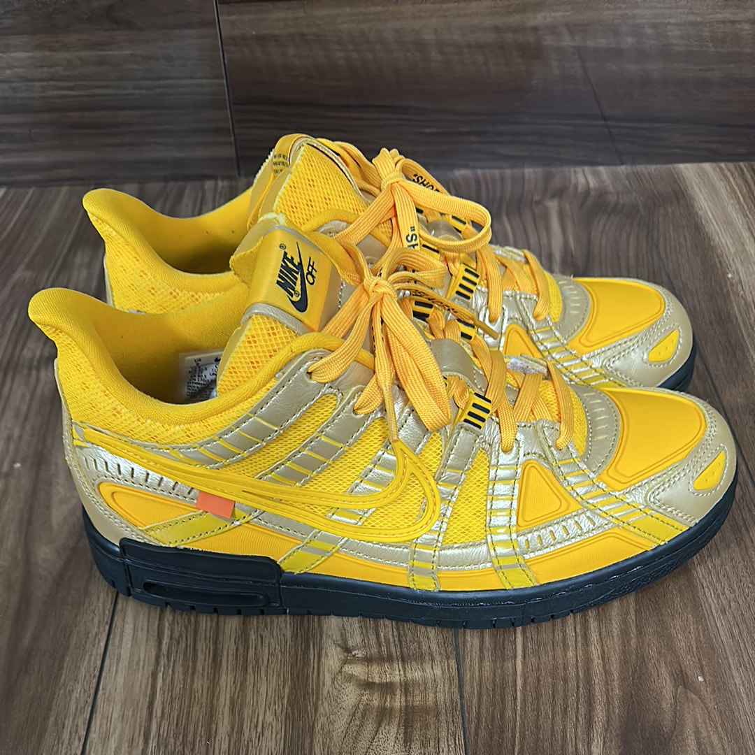 Off-White × Nike Air Rubber Dunk "University Gold"