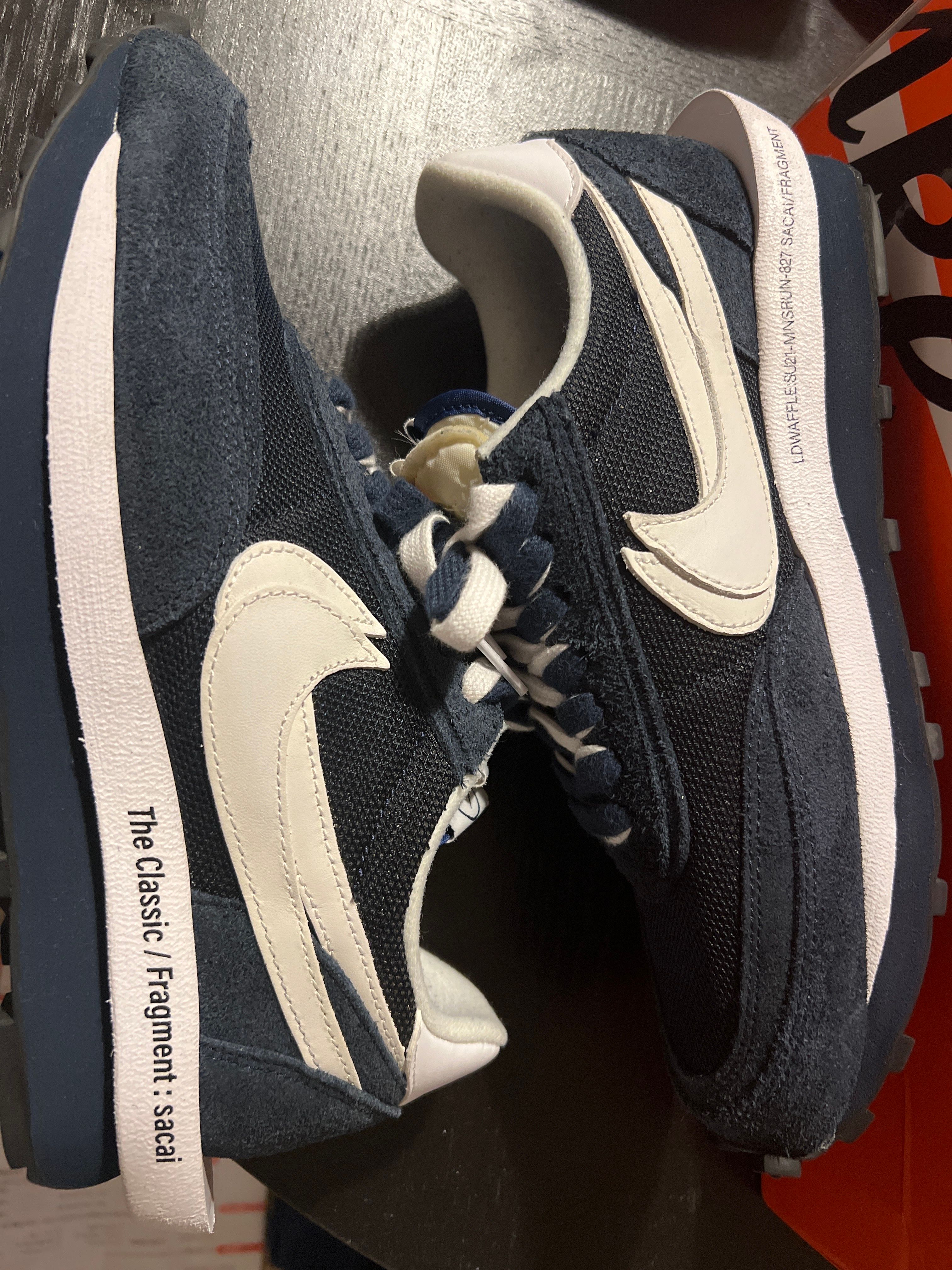 Fragment × sacai × Nike LD Waffle "Blackended Blue"