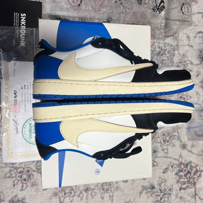 Travis Scott × fragment design × Nike Air Jordan 1 Low OG SP "Military Blue"