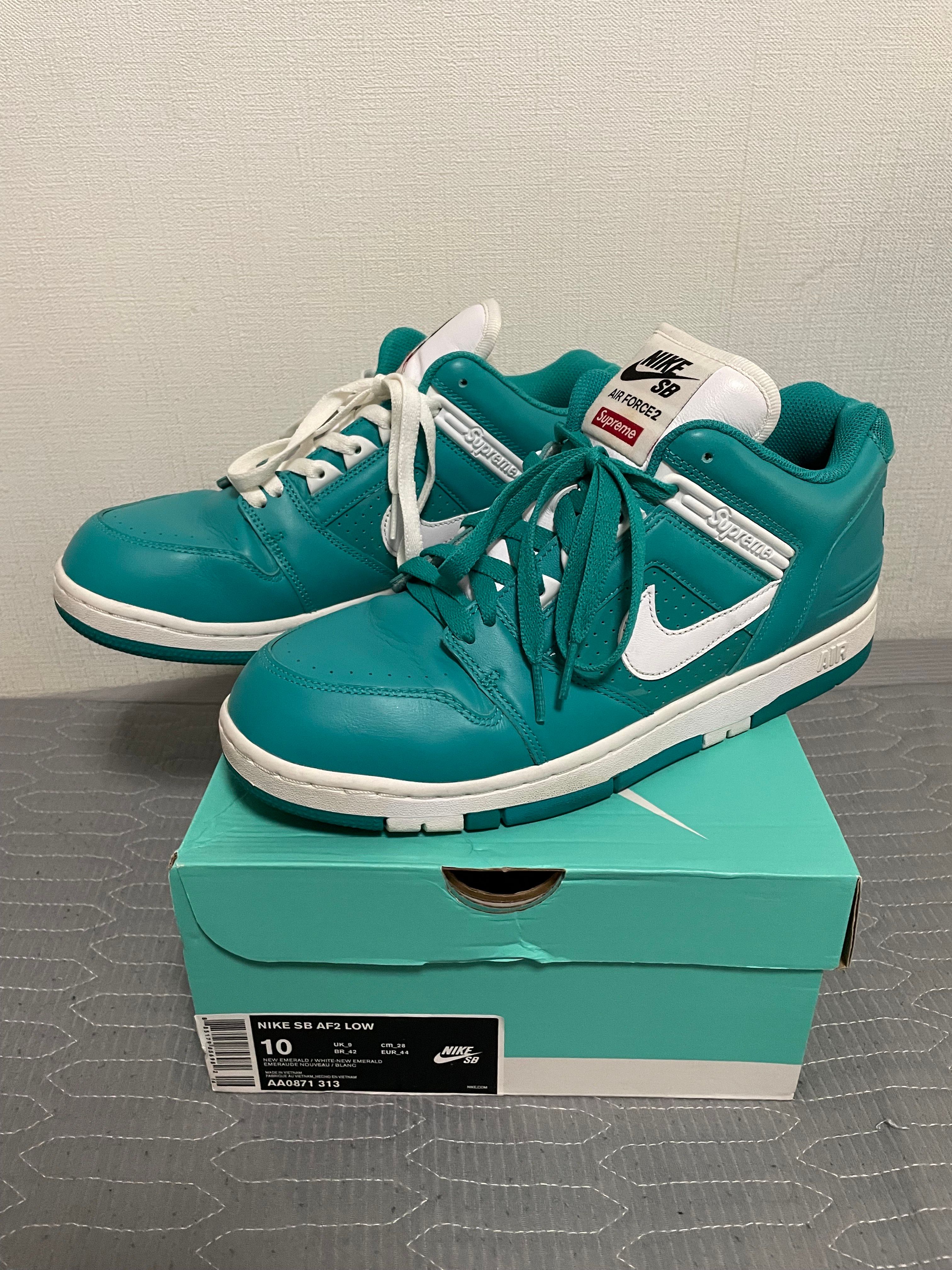 Supreme × Nike SB Air Force 2 Low "New Emerald"
