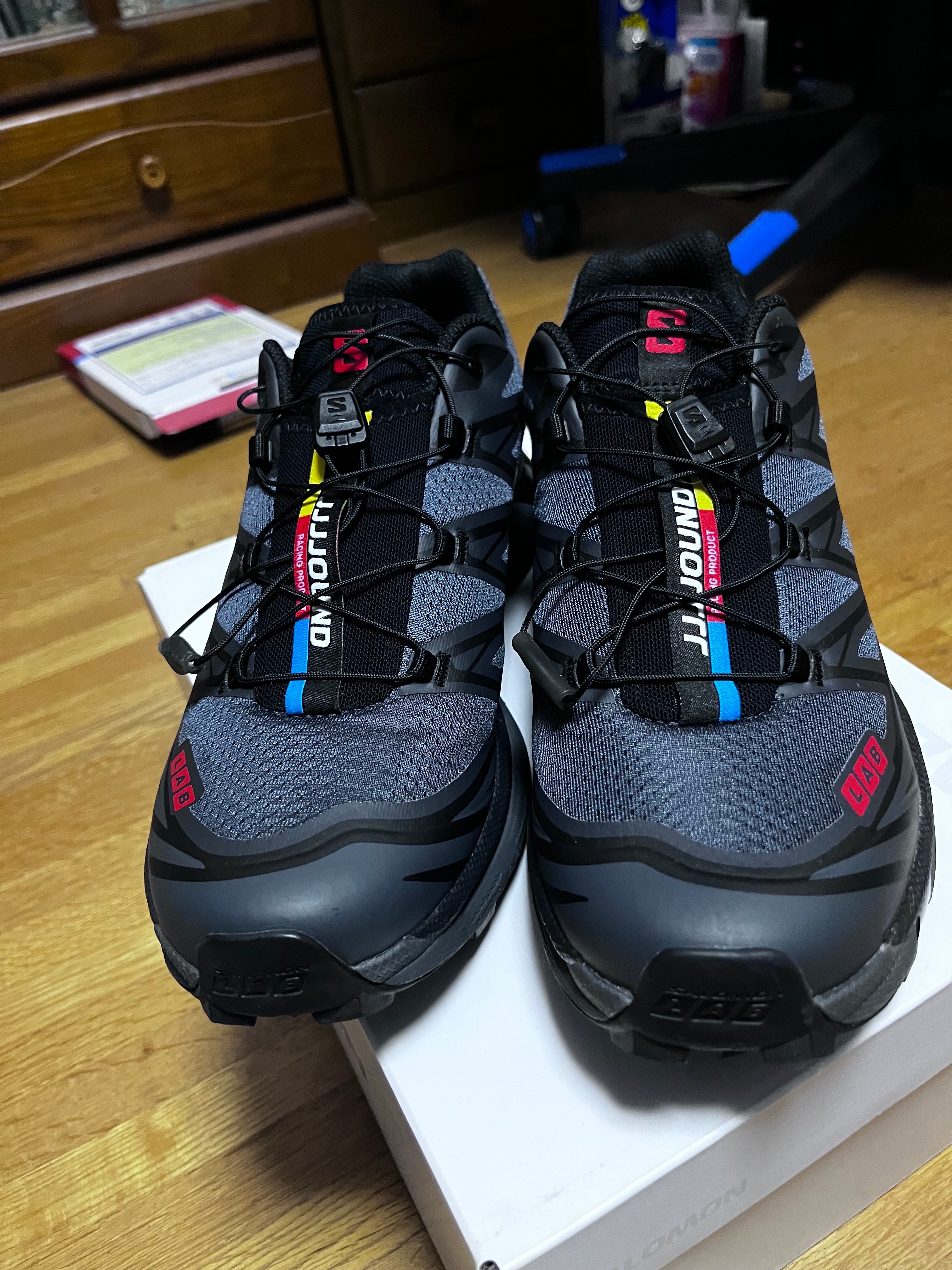 JJJJound × Salomon XT-6 "Ebony/Black/Fiery Red"