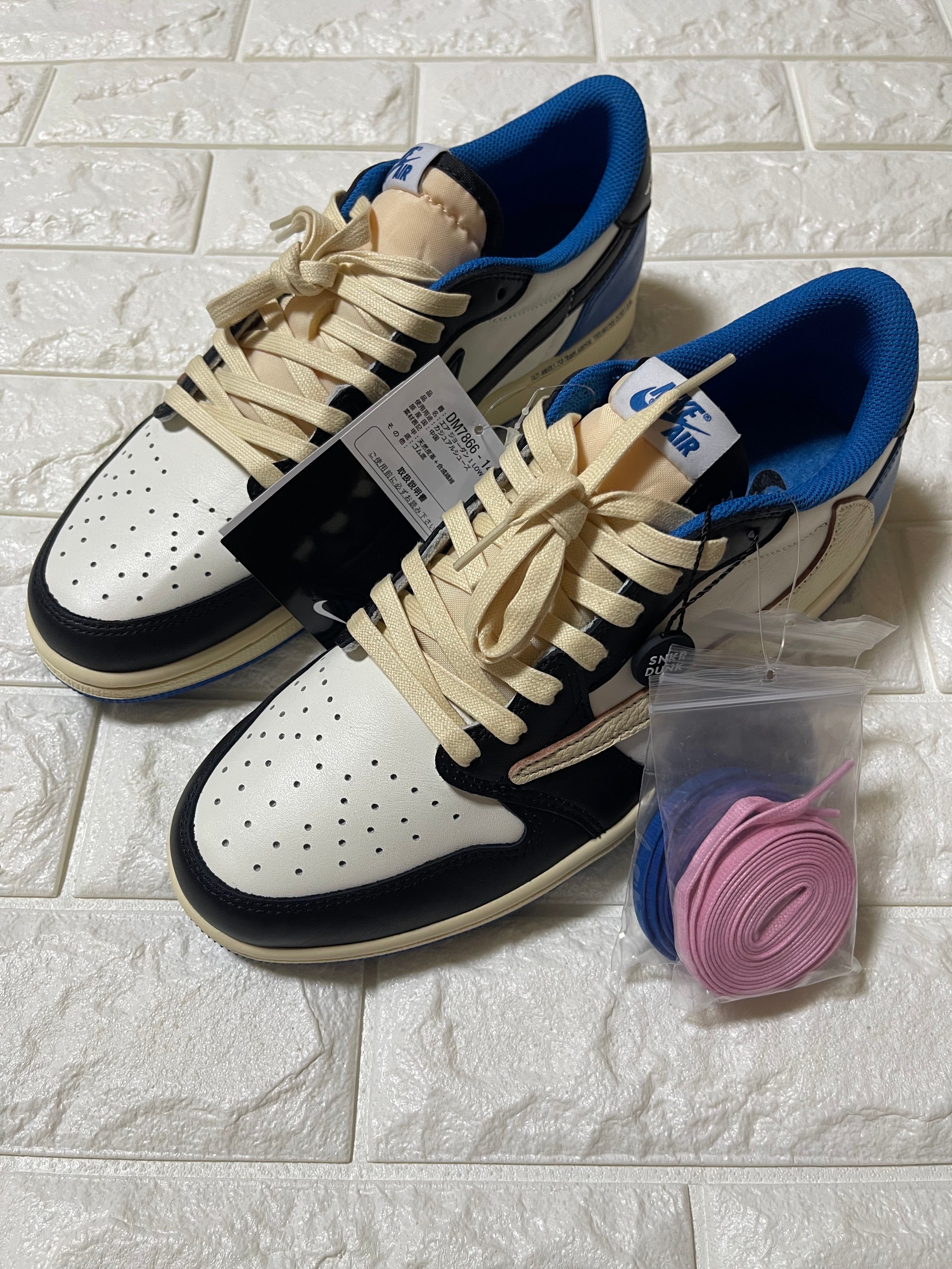 Travis Scott × fragment design × Nike Air Jordan 1 Low OG SP "Military Blue"