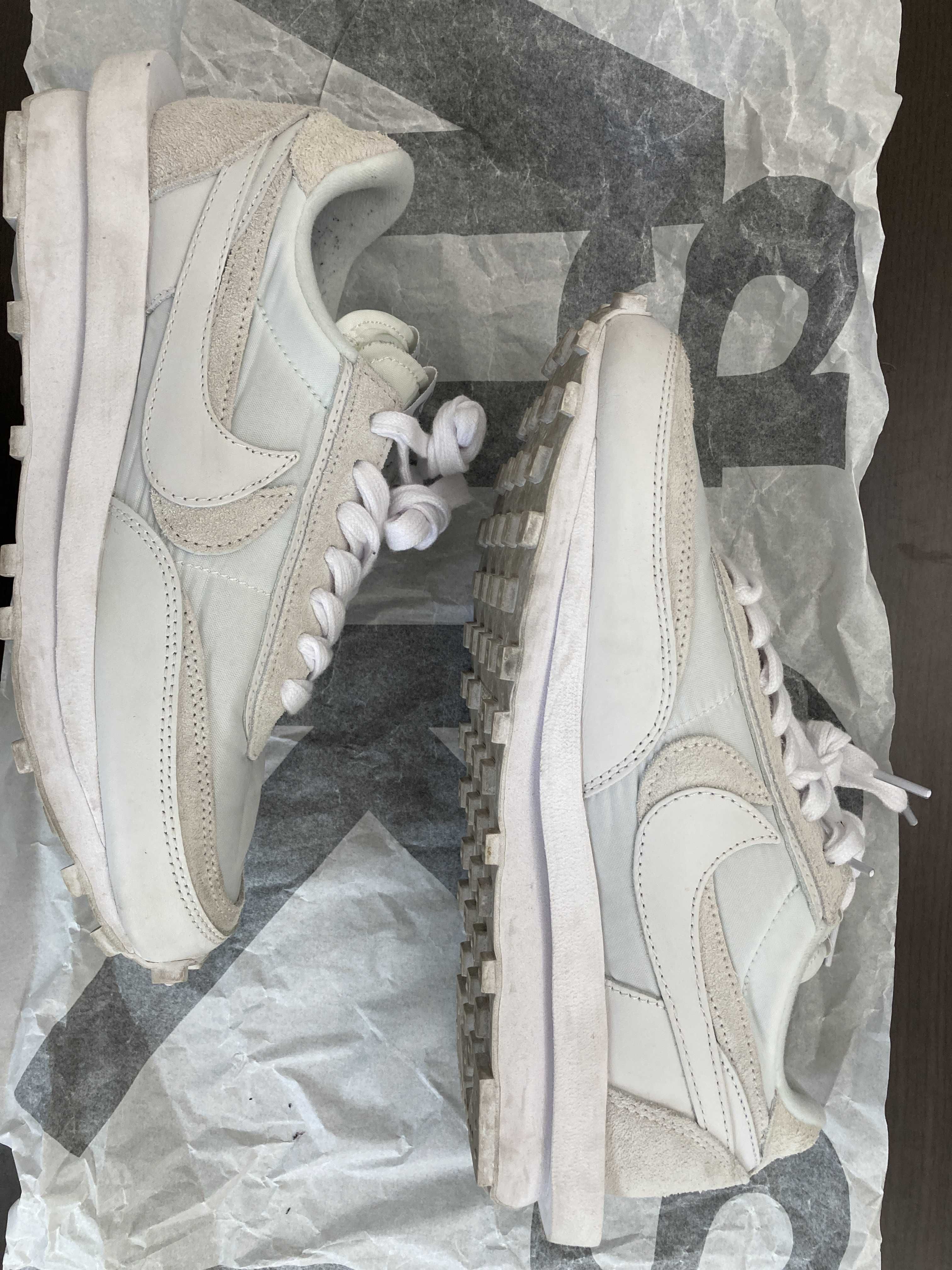 sacai × Nike LDV Waffle "Triple White"