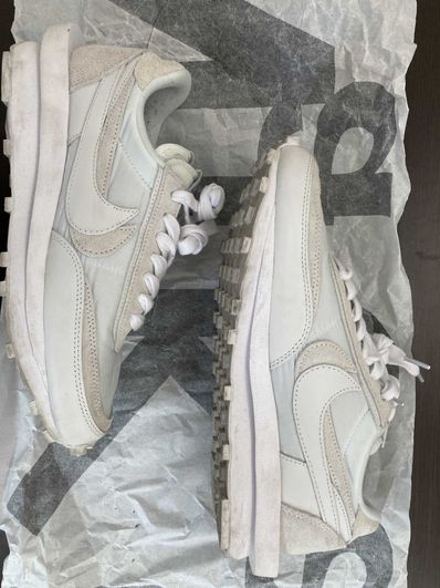 sacai × Nike LDV Waffle "Triple White"