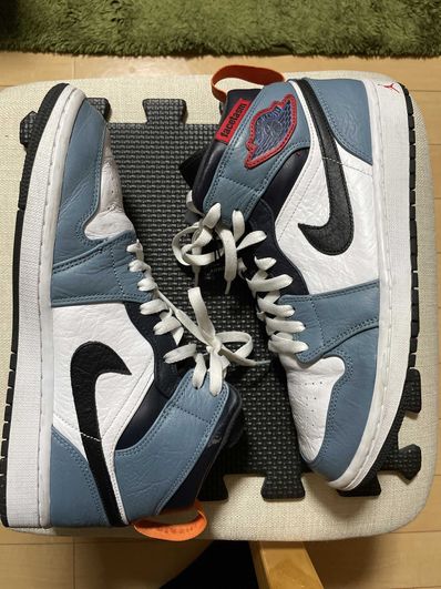 FACETASM × Nike Air Jordan 1 Mid "White/Navy"