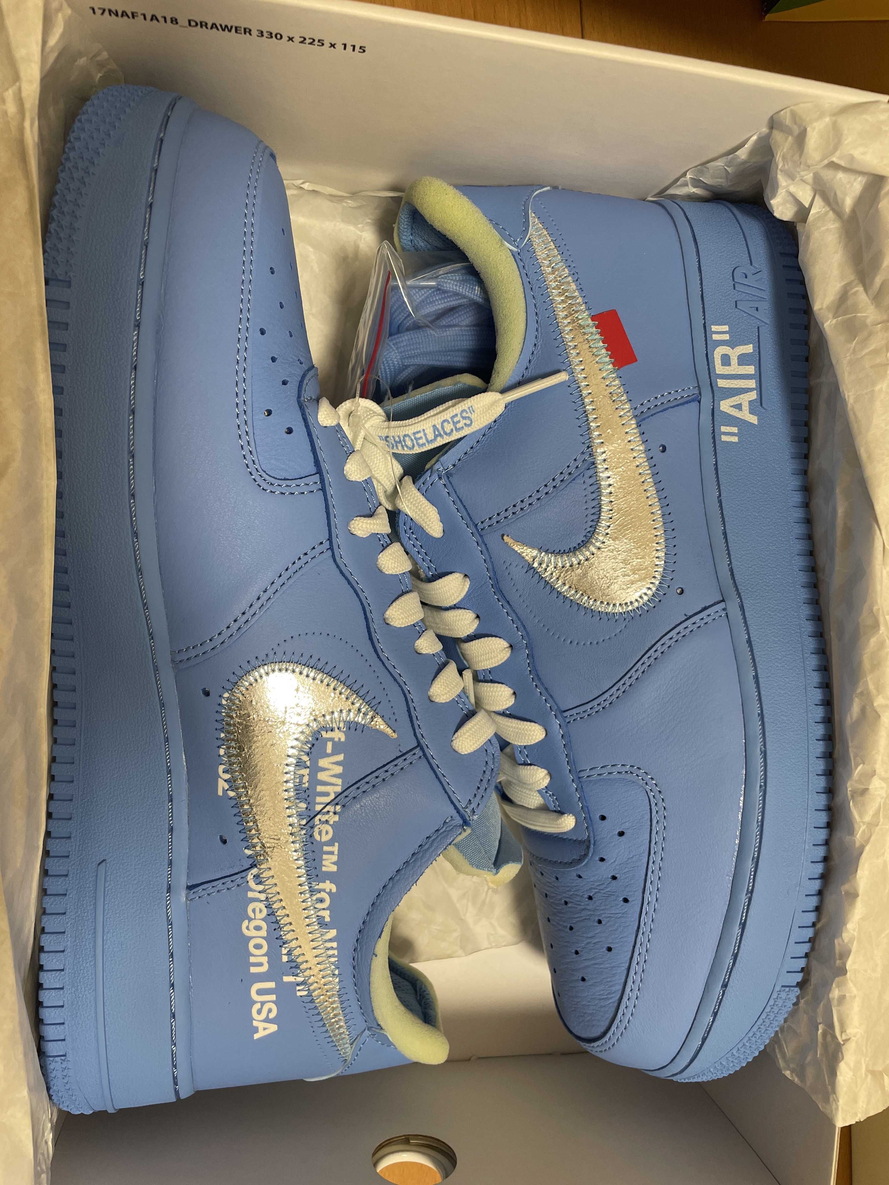 Off-White × Nike Air Force 1 Low "MCA University Blue"