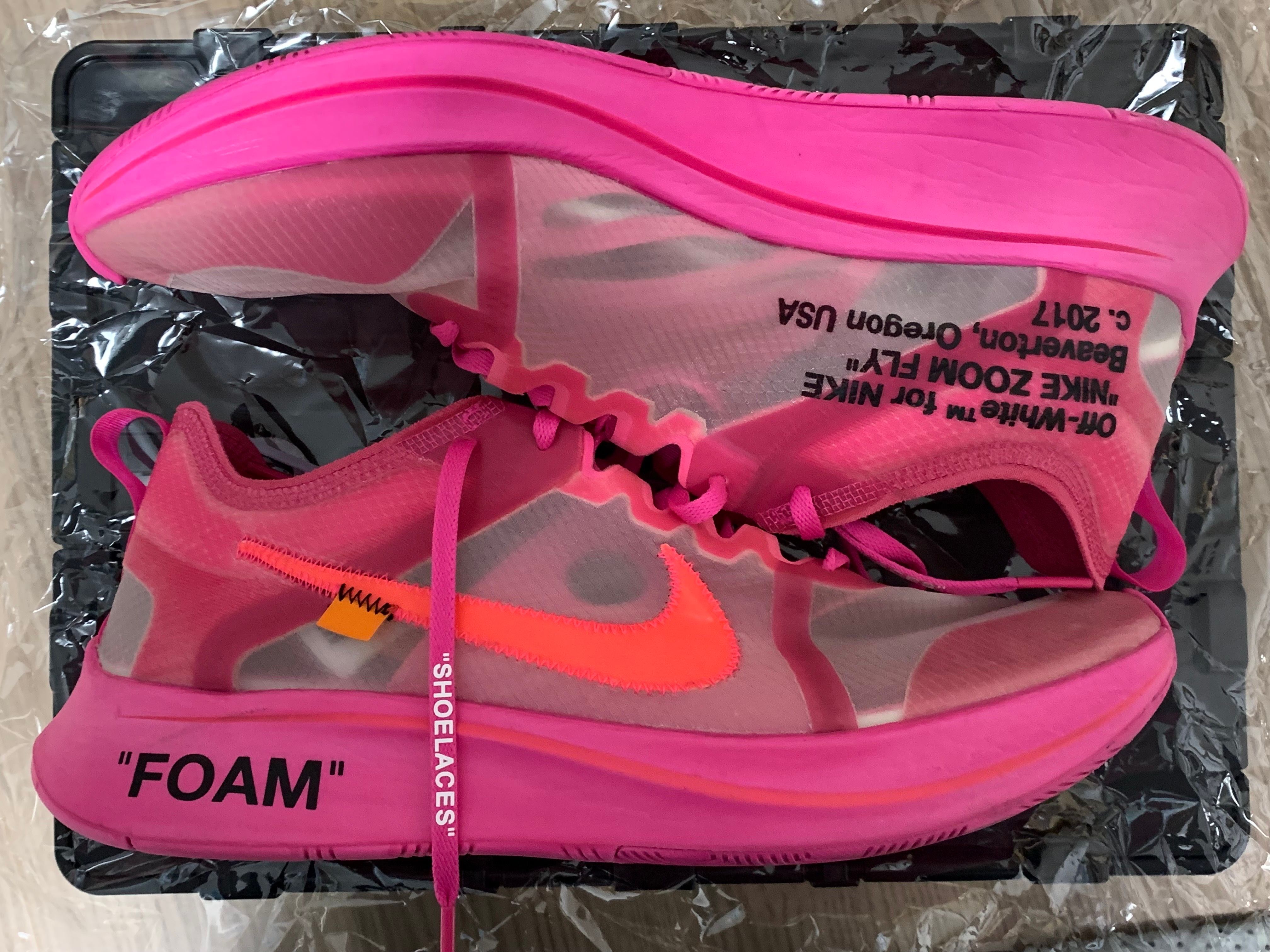 Off-White × Nike Zoom Fly "Pink"