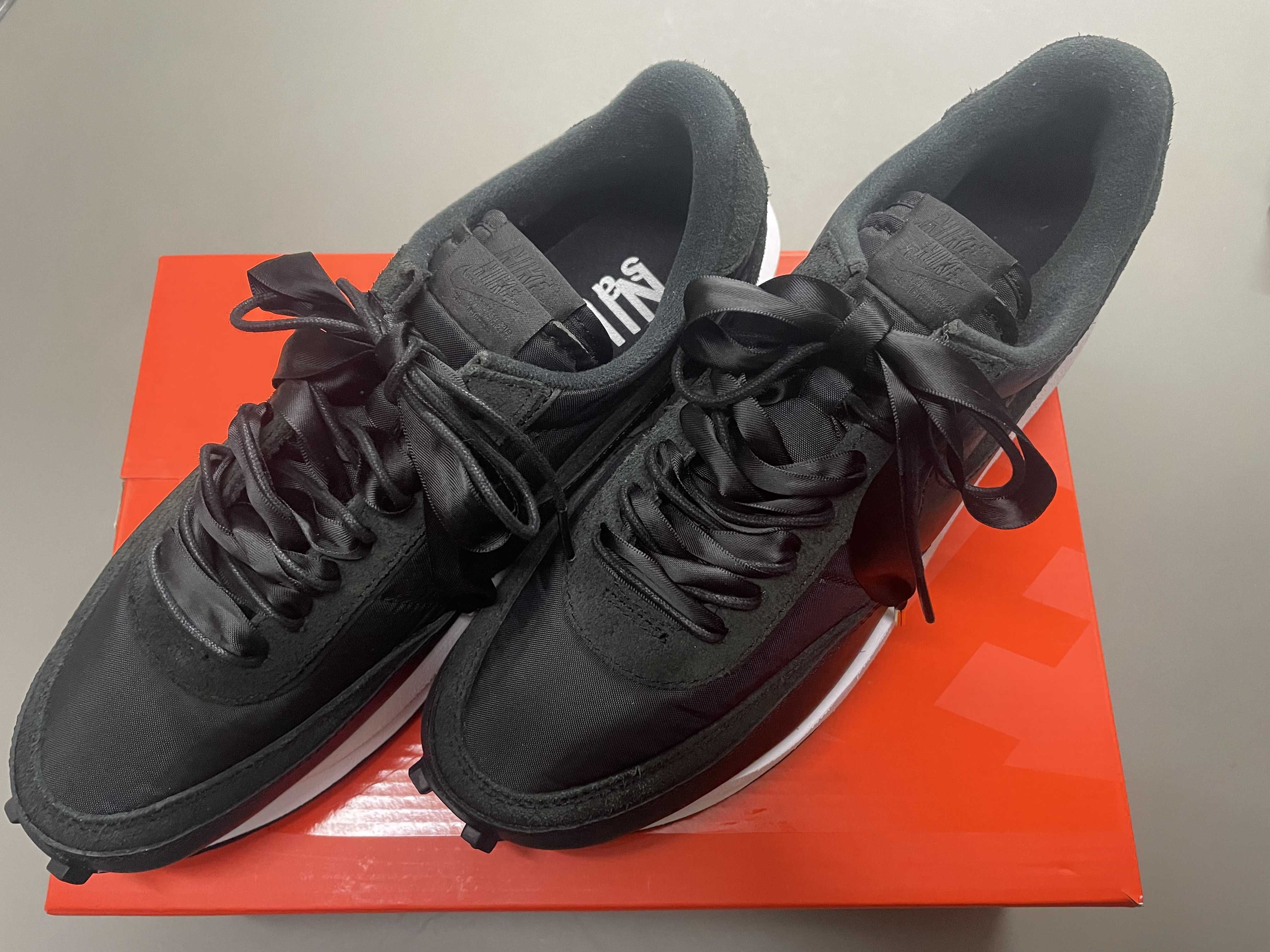 sacai × Nike LDV Waffle "Triple Black"