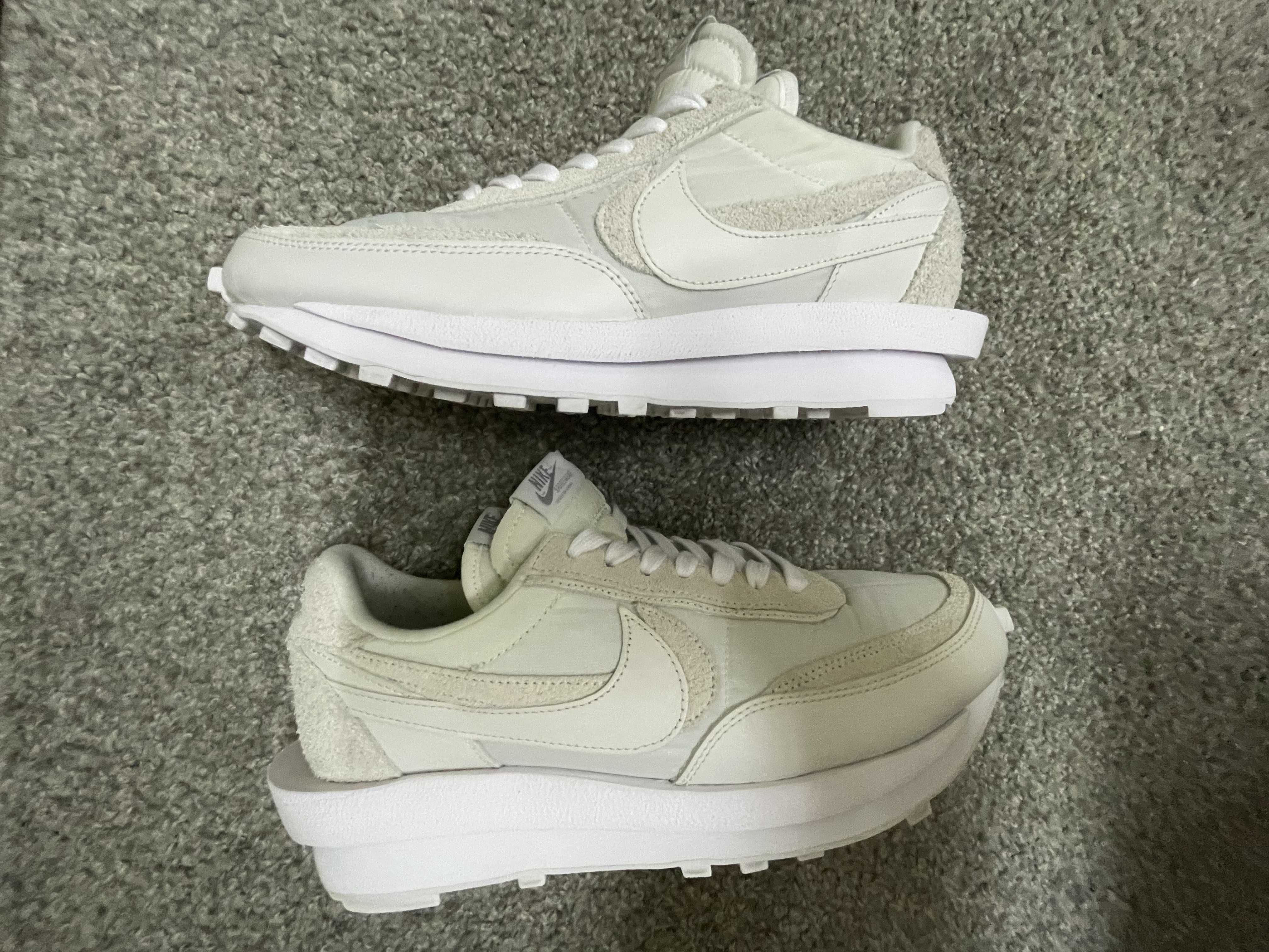 sacai × Nike LDV Waffle "Triple White"