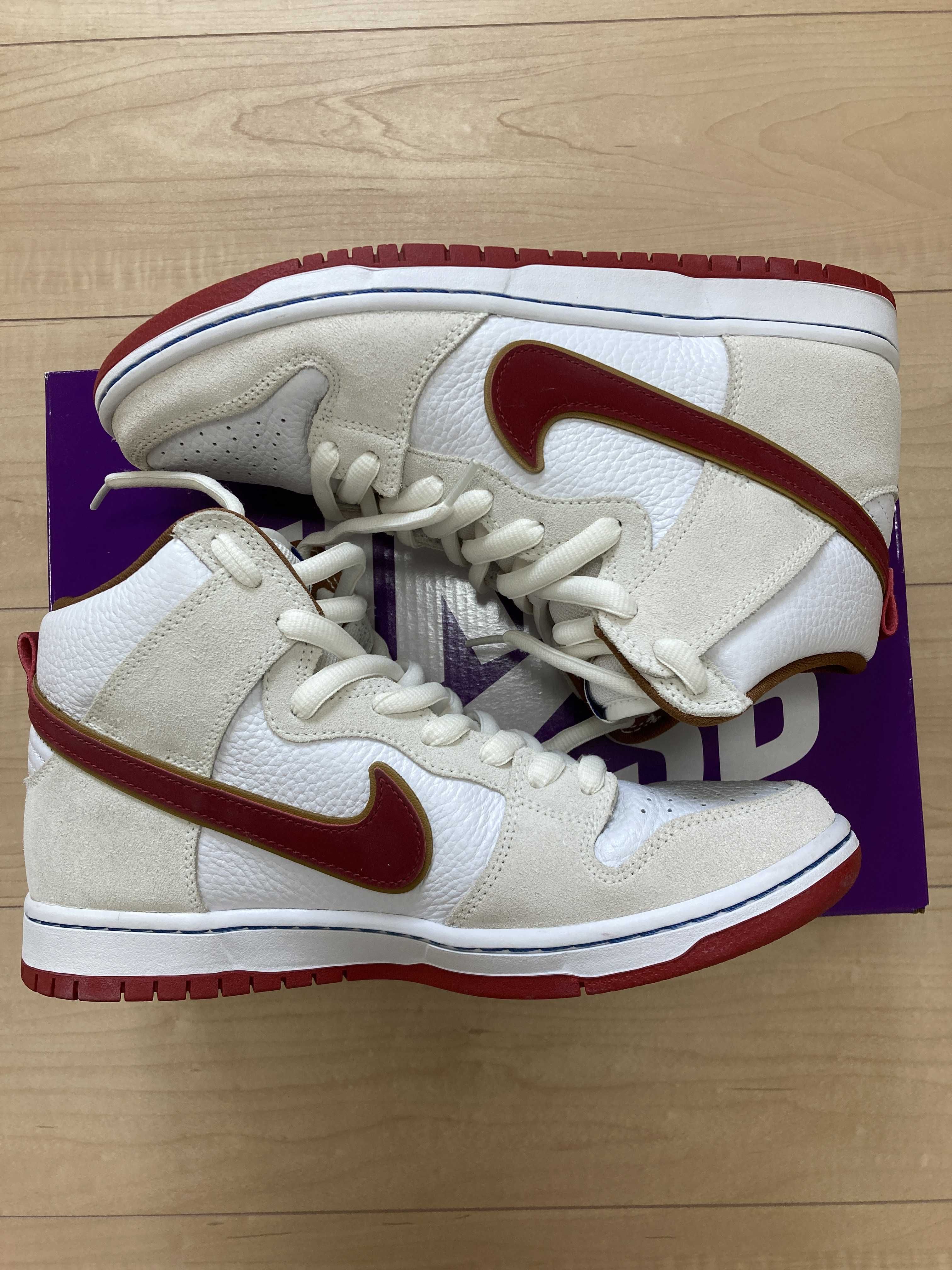 Nike Dunk High Pro "Sail/Team Crimson"