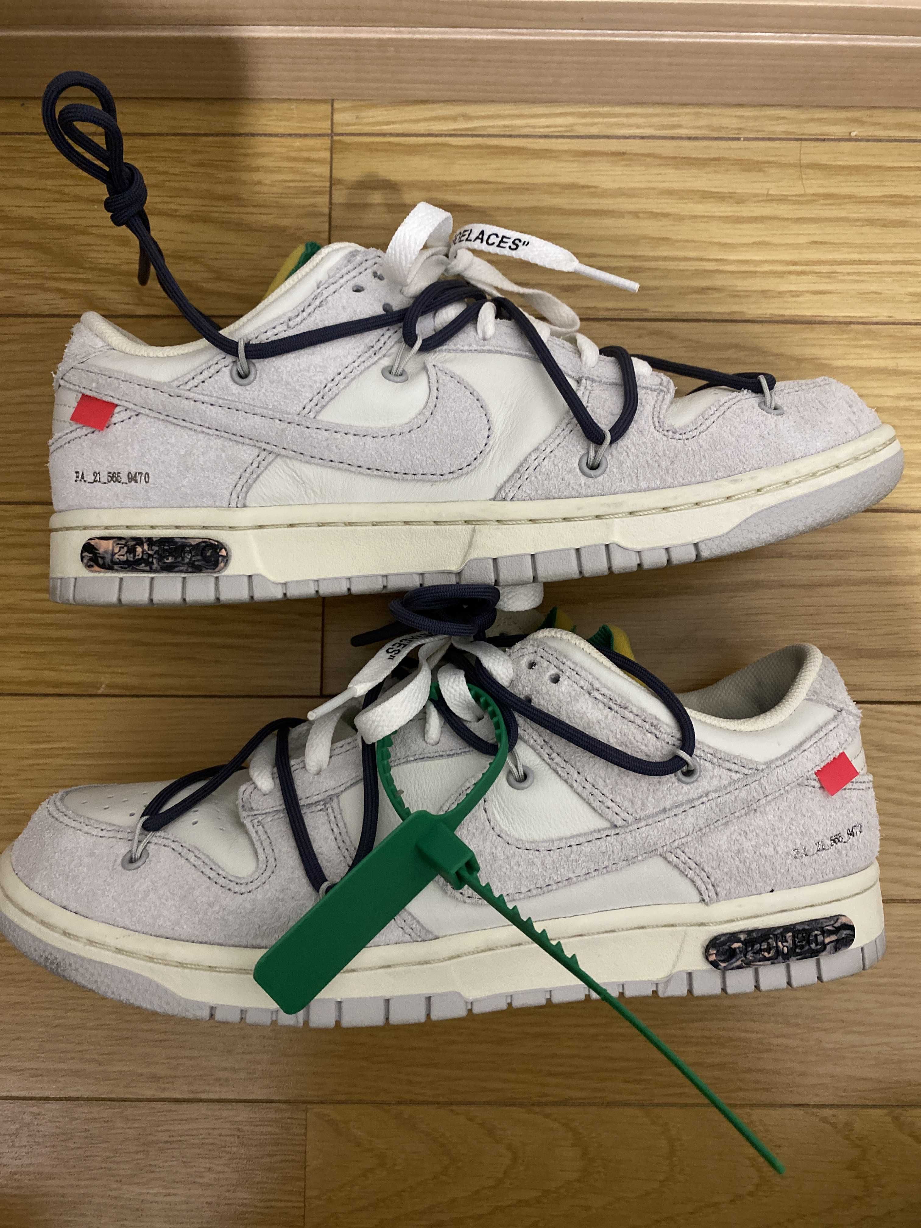 Off-White × Nike Dunk Low "Sail/Neutral Grey/Gridiron"