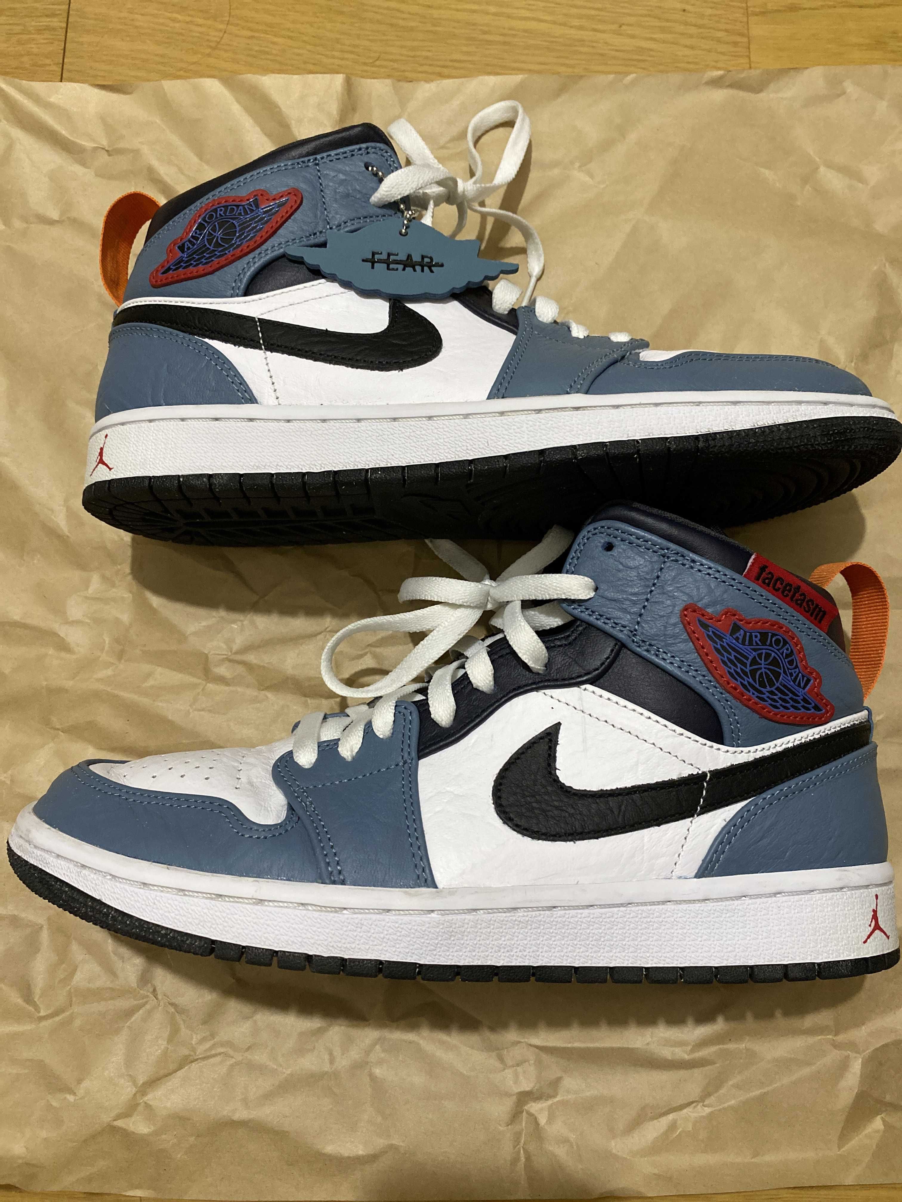 FACETASM × Nike Air Jordan 1 Mid "White/Navy"