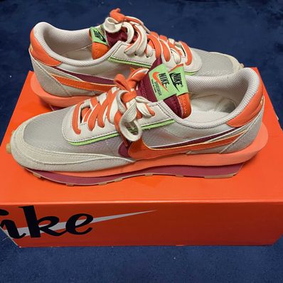 CLOT × Sacai × Nike LD Waffle "Orange Blaze"