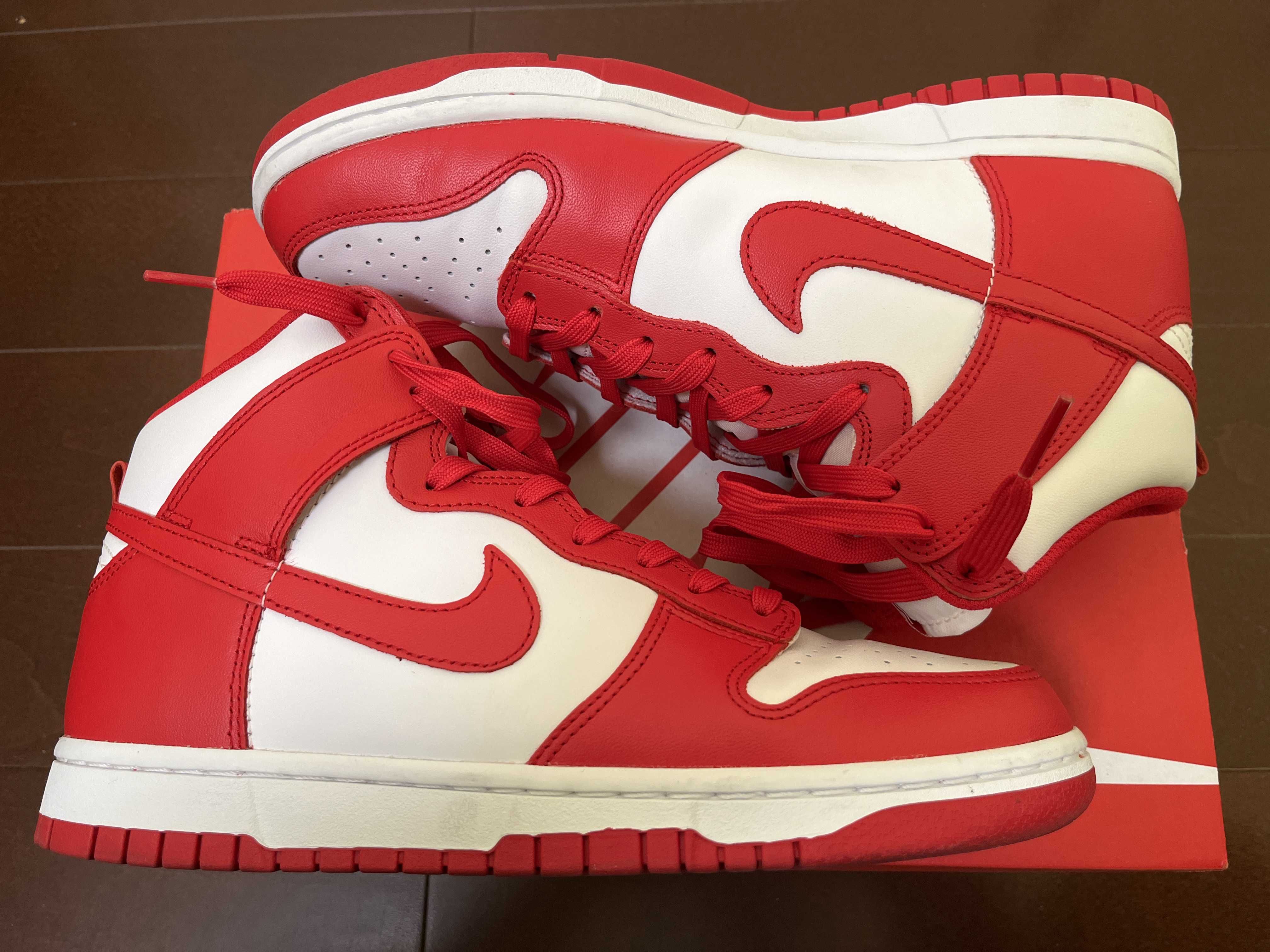 Nike Dunk High "Championship White and Red"