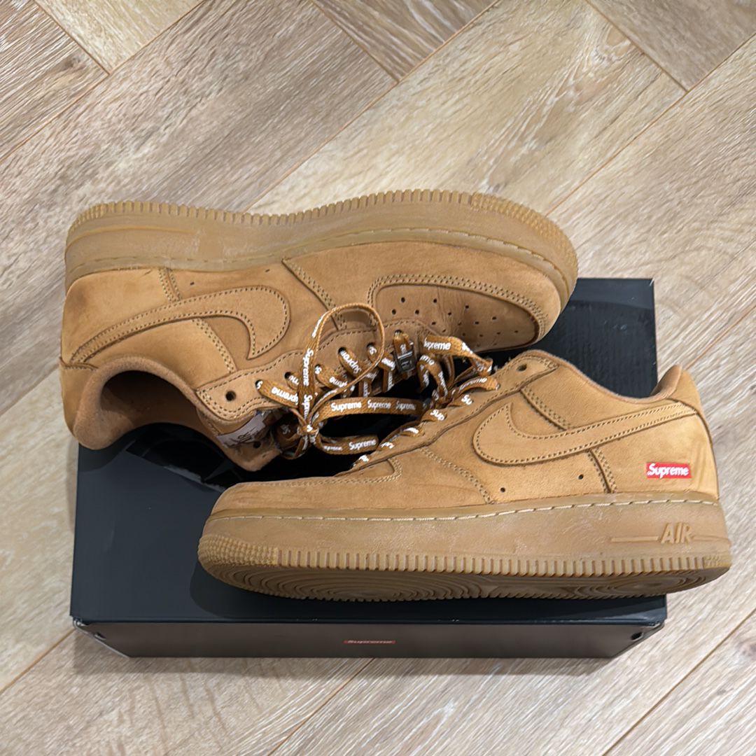Supreme × Nike Air Force 1 Low "Flax/Wheat"