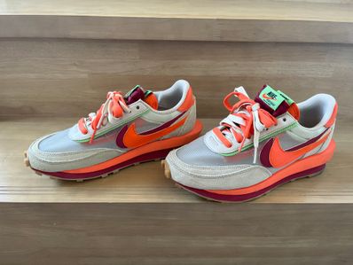 CLOT × Sacai × Nike LD Waffle "Orange Blaze"