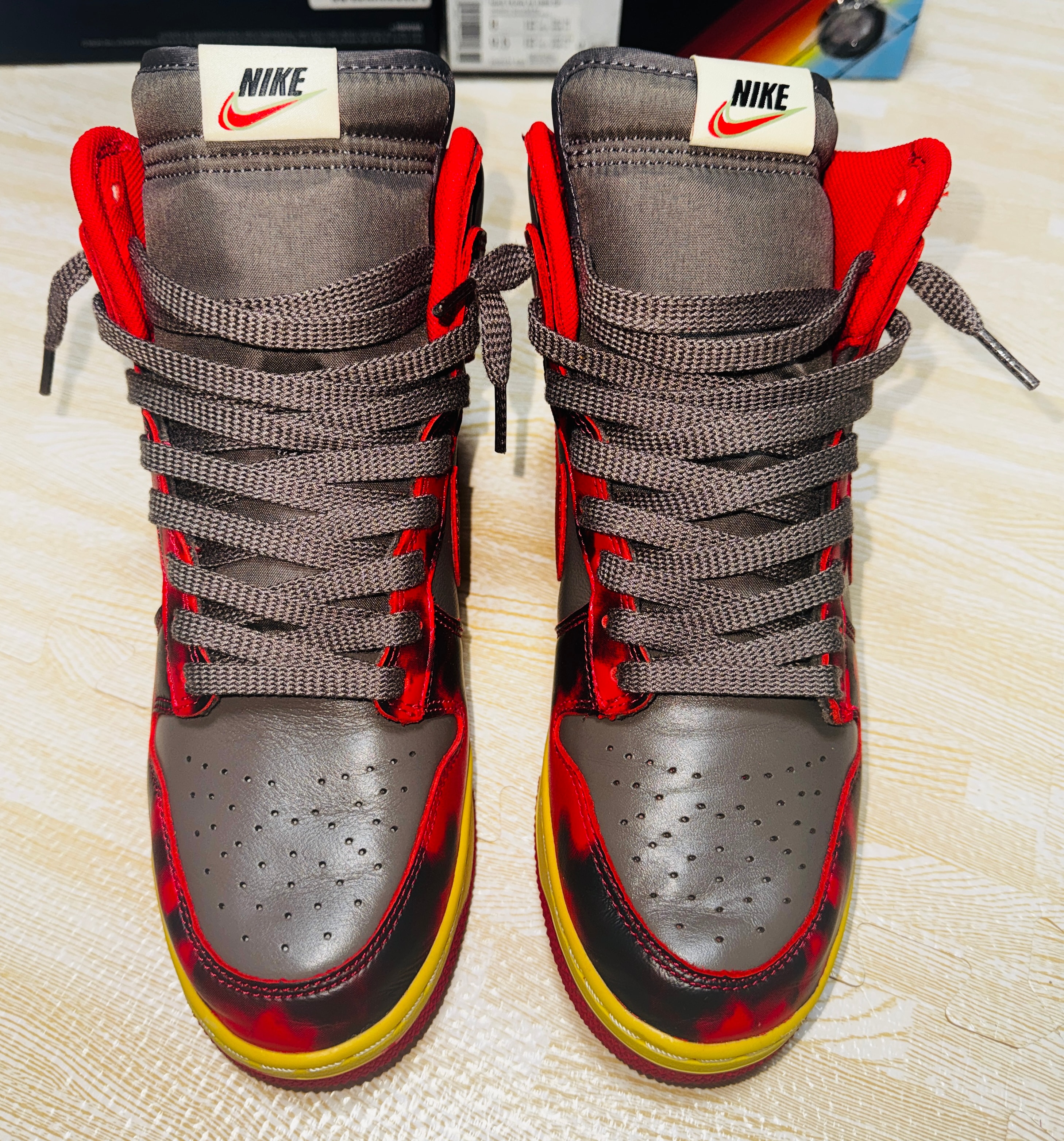 Nike Dunk High "Red Acid Wash"