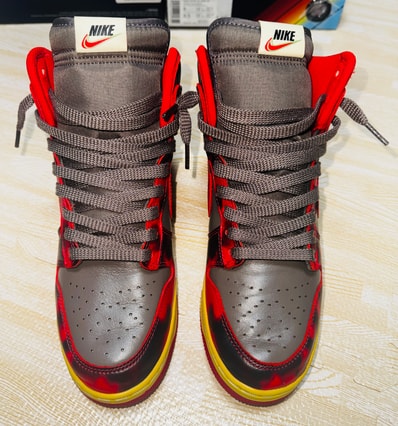 Nike Dunk High "Red Acid Wash"