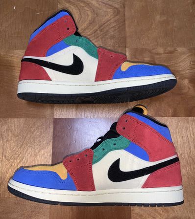 BLUE THE GREAT×NIKE AIR JORDAN 1 MID FEARLESS "MULTI"