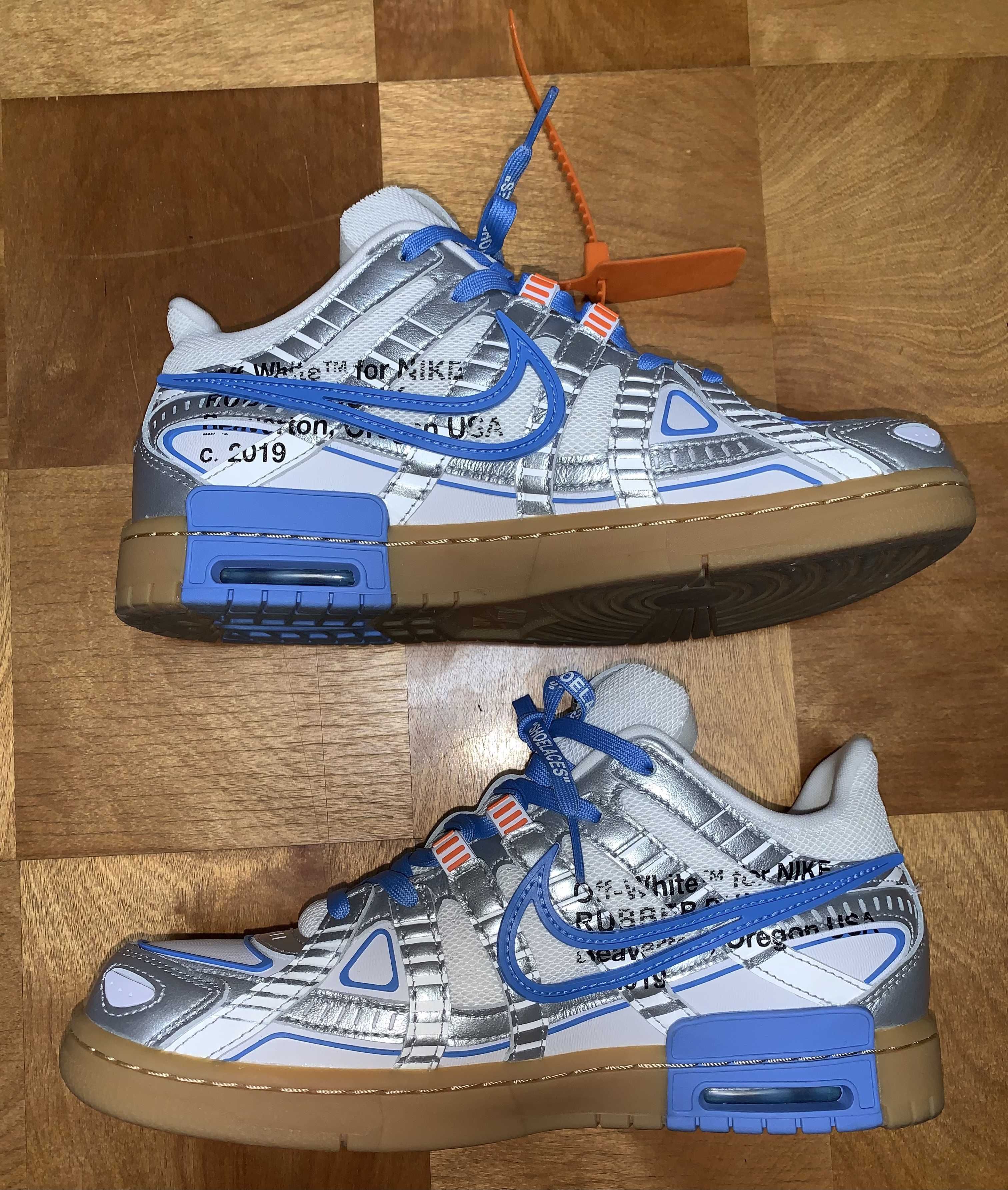 Off-White × Nike Air Rubber Dunk "White/University Blue"