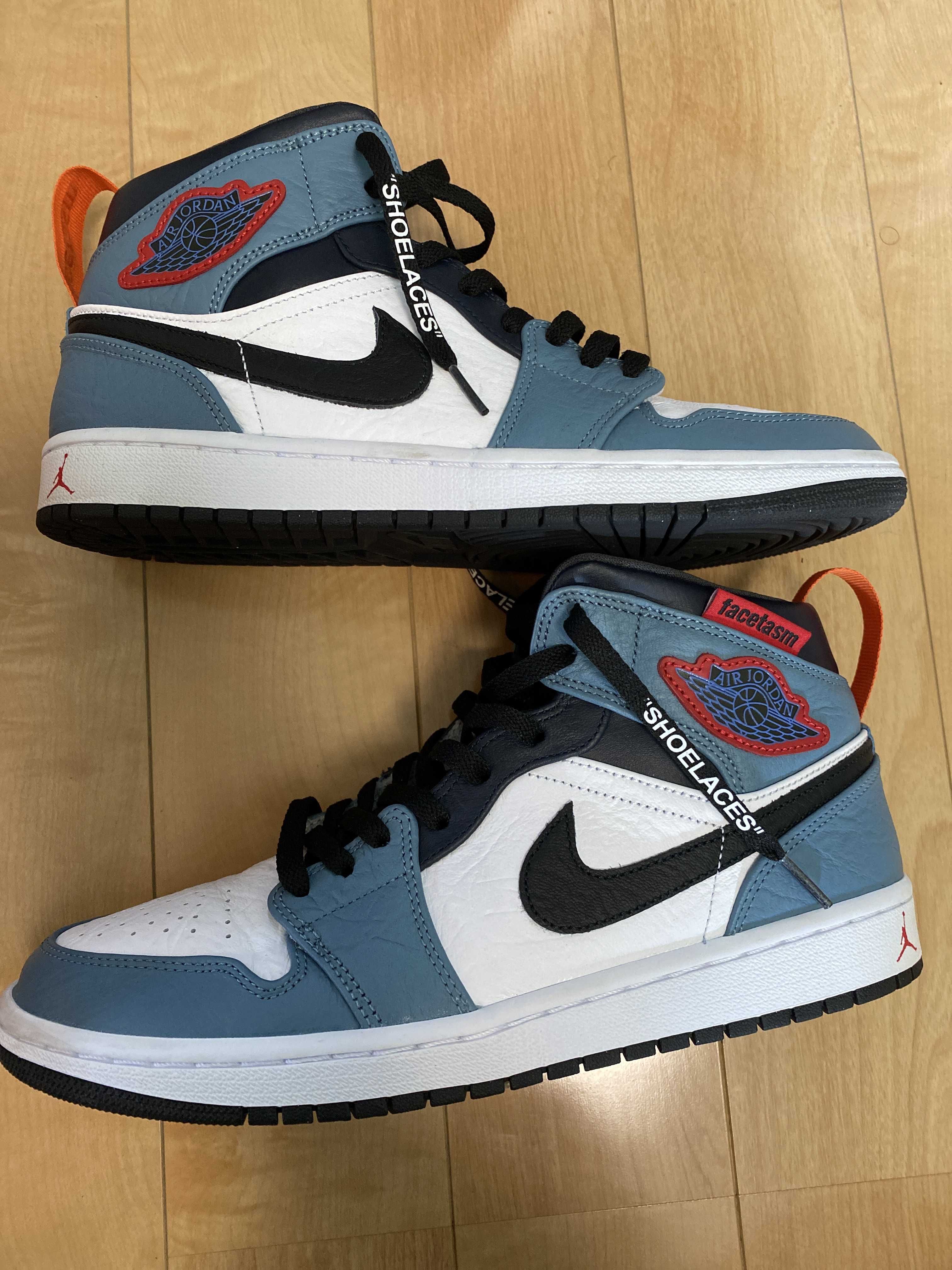 FACETASM × Nike Air Jordan 1 Mid "White/Navy"