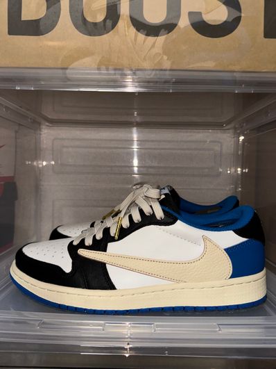 Travis Scott × fragment design × Nike Air Jordan 1 Low OG SP "Military Blue"