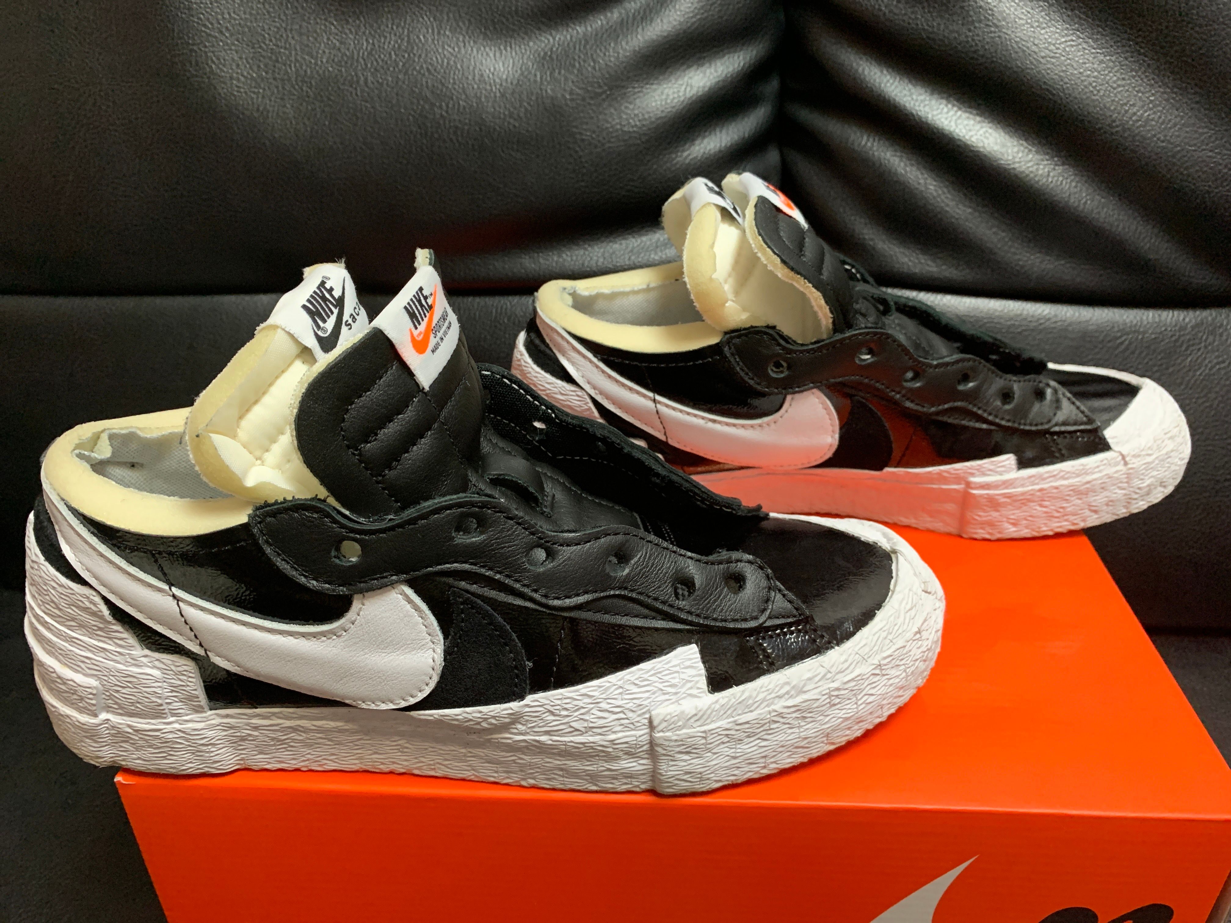 sacai × Nike Blazer Low "Black Patent Leather"
